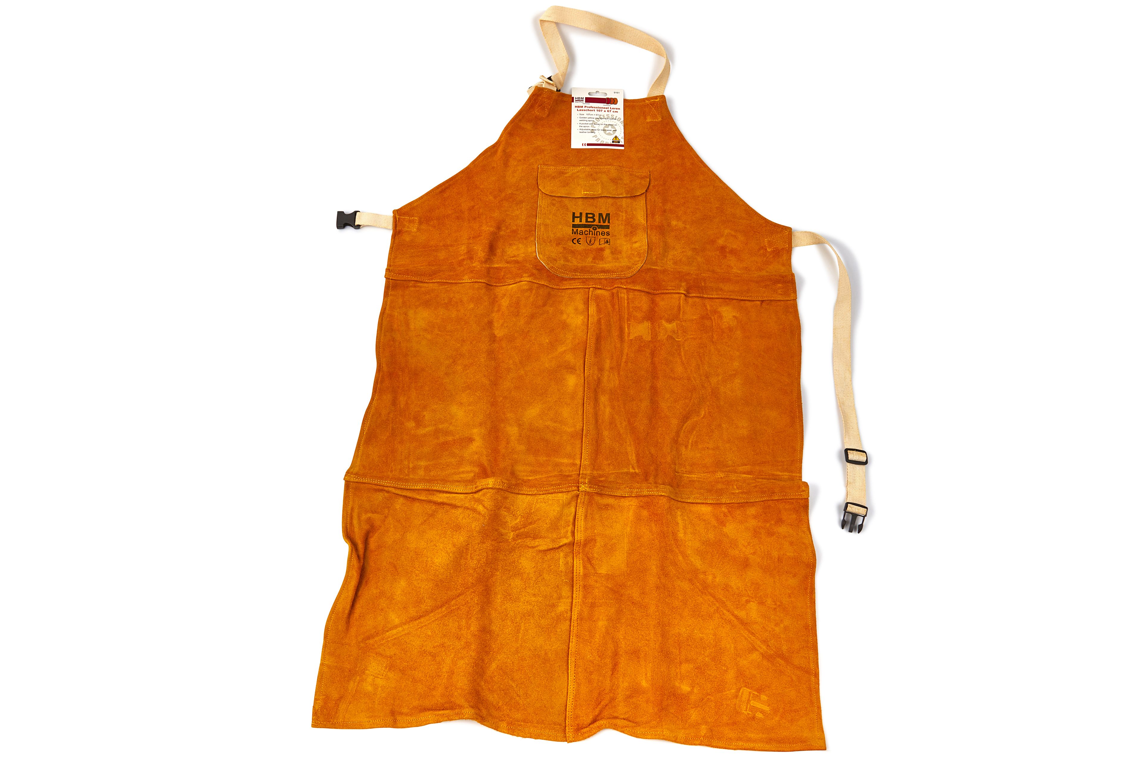 Tablier de soudeur professionnel en cuir d'HBM 107 x 67 cm Image 2