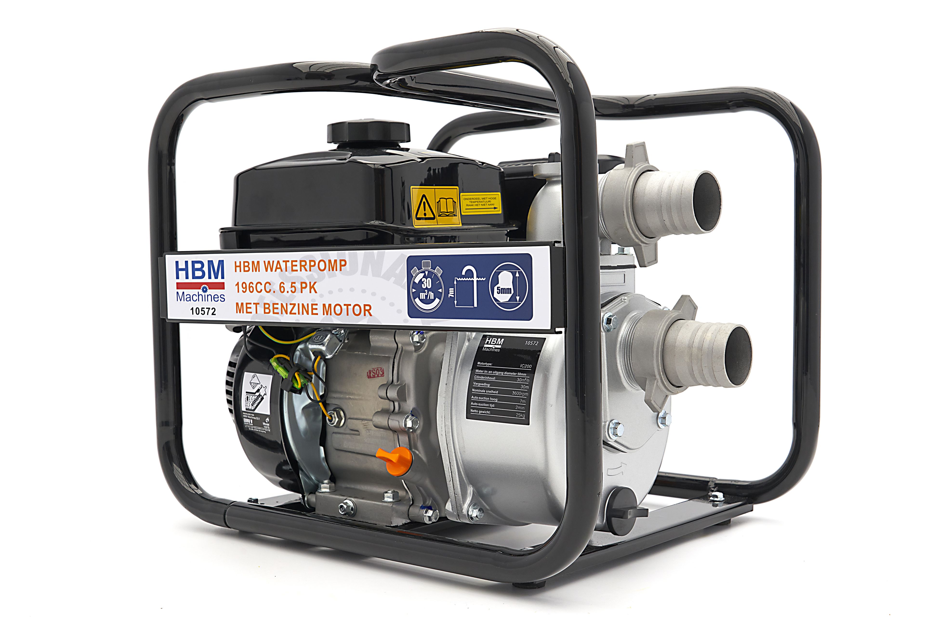 HBM Pompa dell'acqua 196cc. 6,5 HP con motore a benzina Image 3