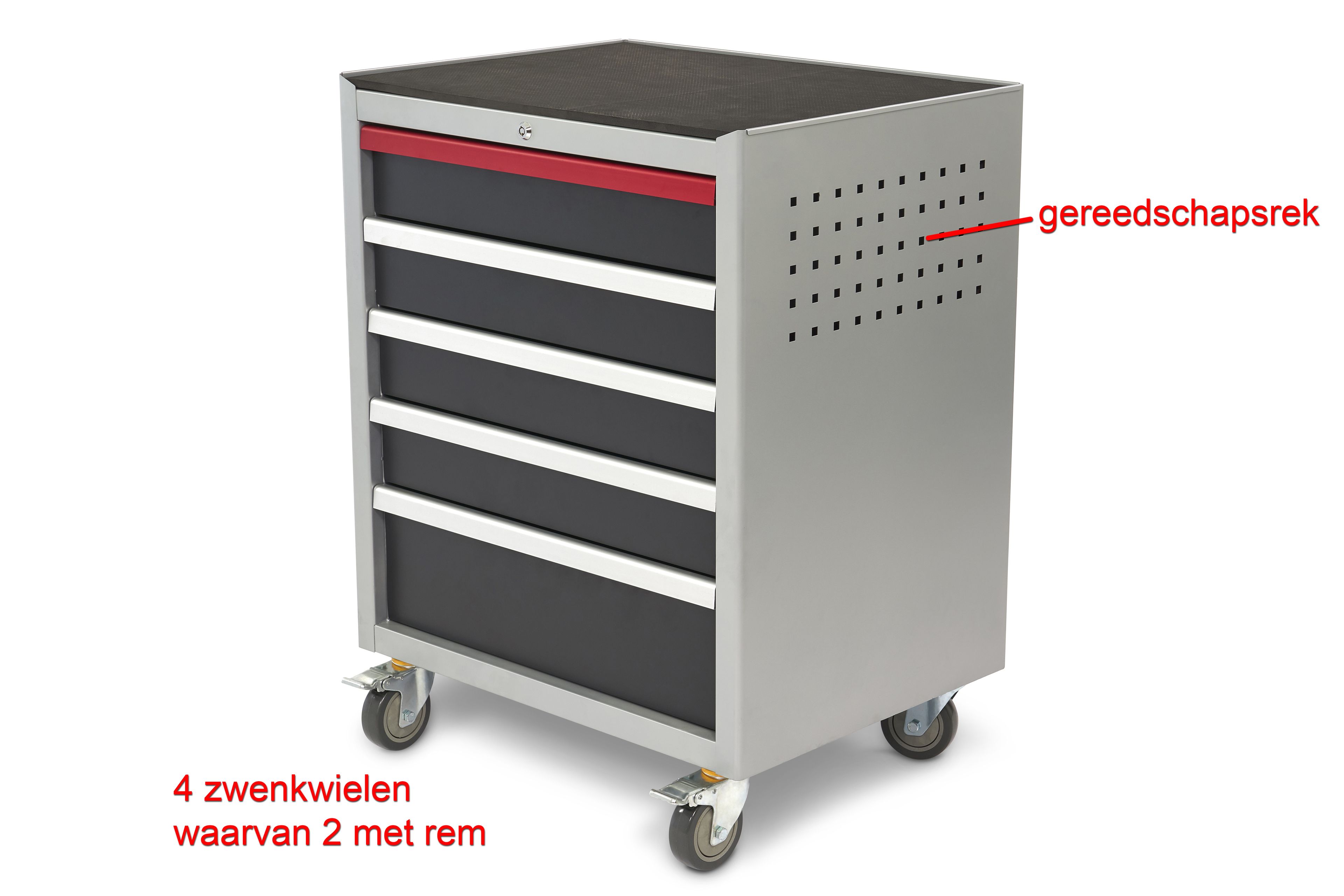 HBM Carrello portautensili professionale deluxe a 5 cassetti per l'arredamento di officine Image 5