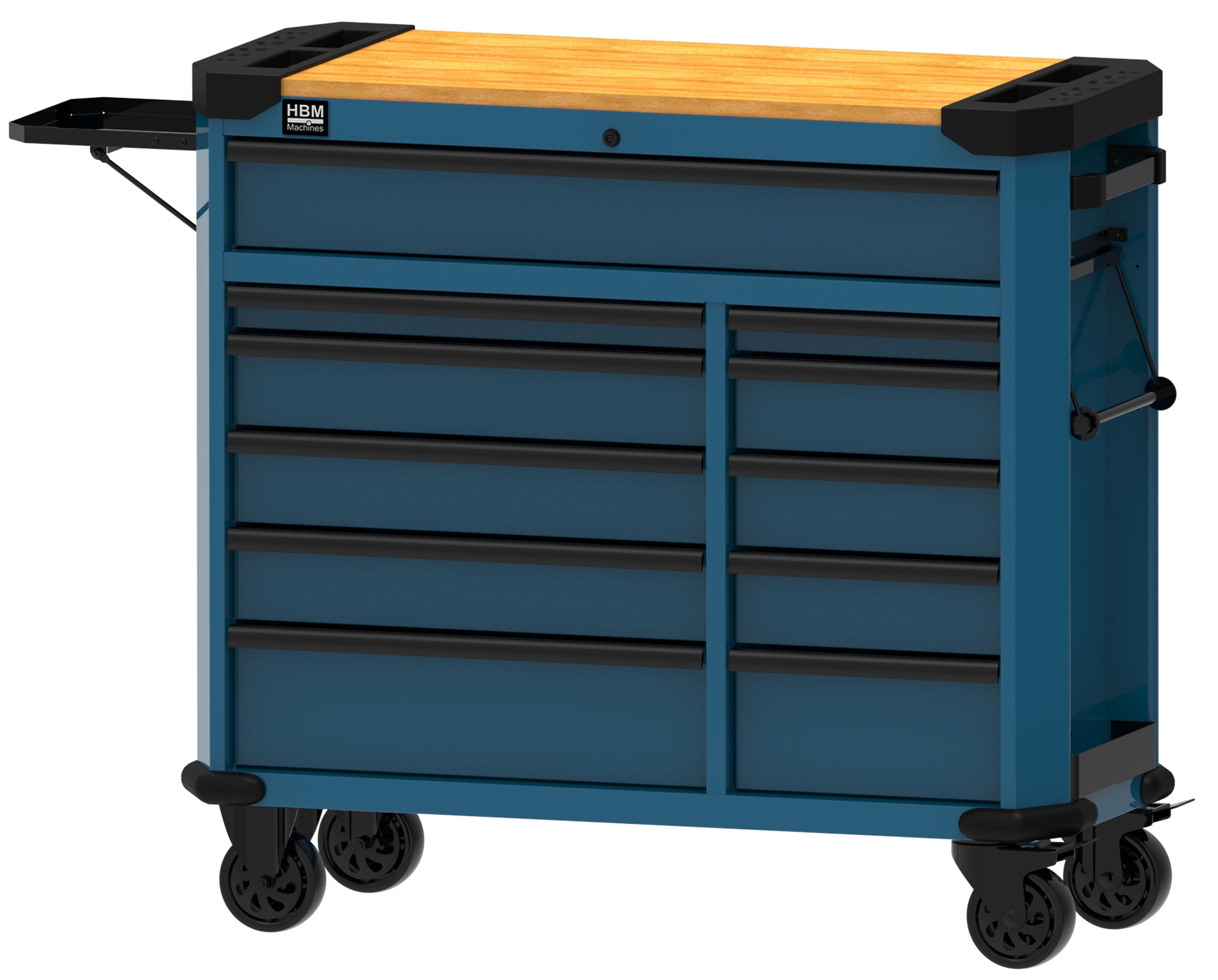 Carro de herramientas HBM de 11 cajones, 109 cm en azul