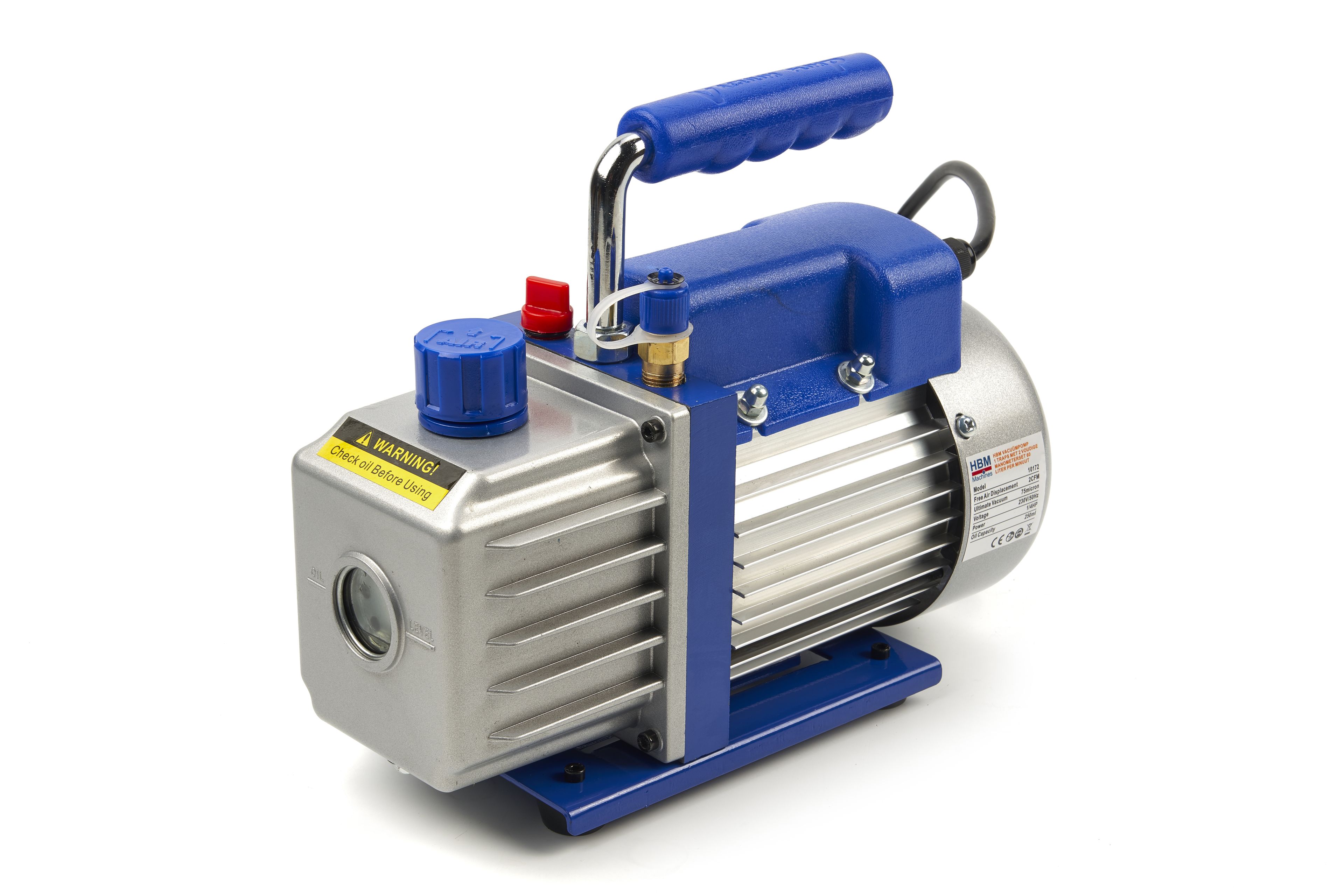 HBM Pompe à vide 1 étage avec 2 manomètres multiples 60 Litres par minute Image 7