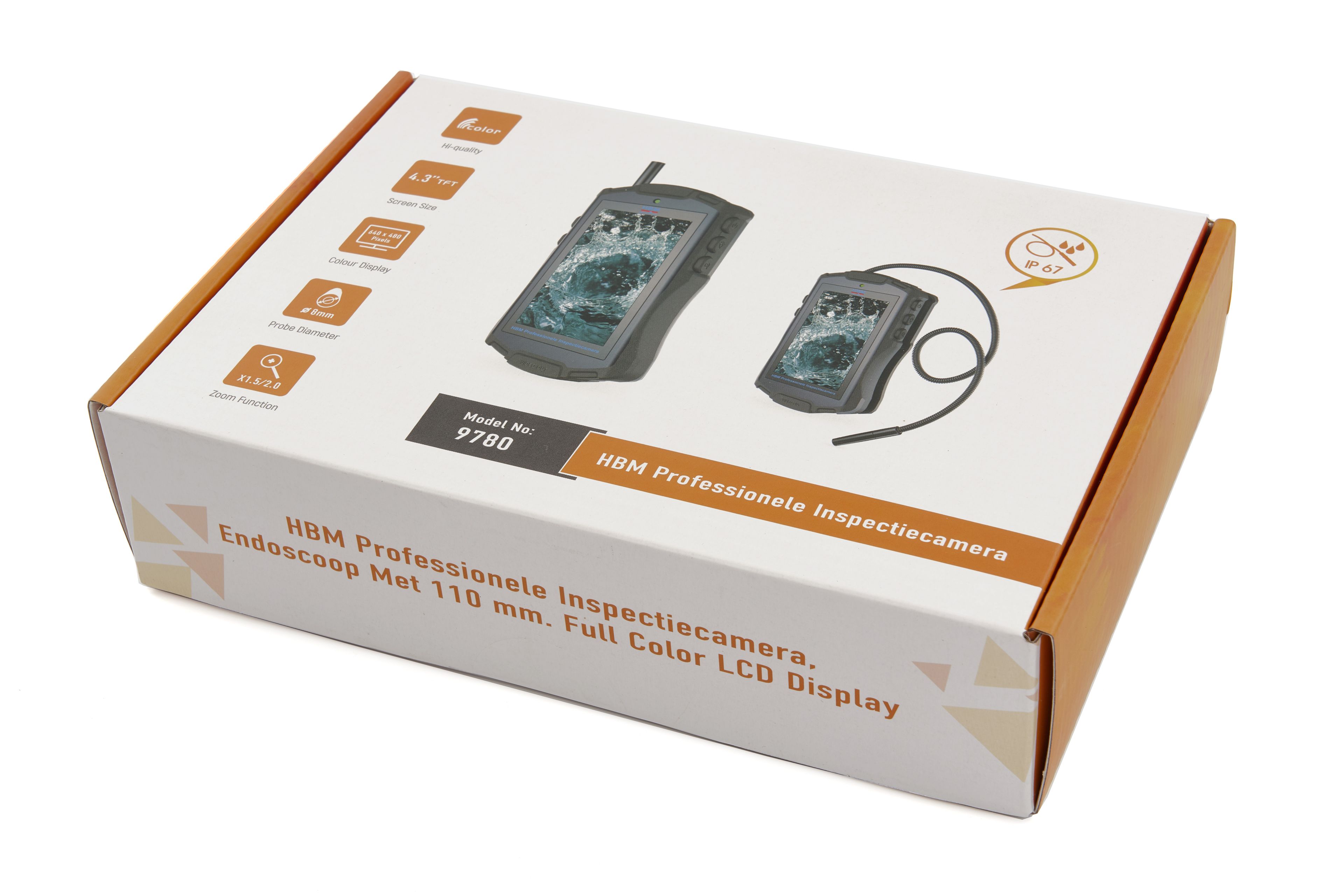 HBM Professionele Inspectiecamera, Endoscoop Met 110 mm. Full Color LCD Display Image 8