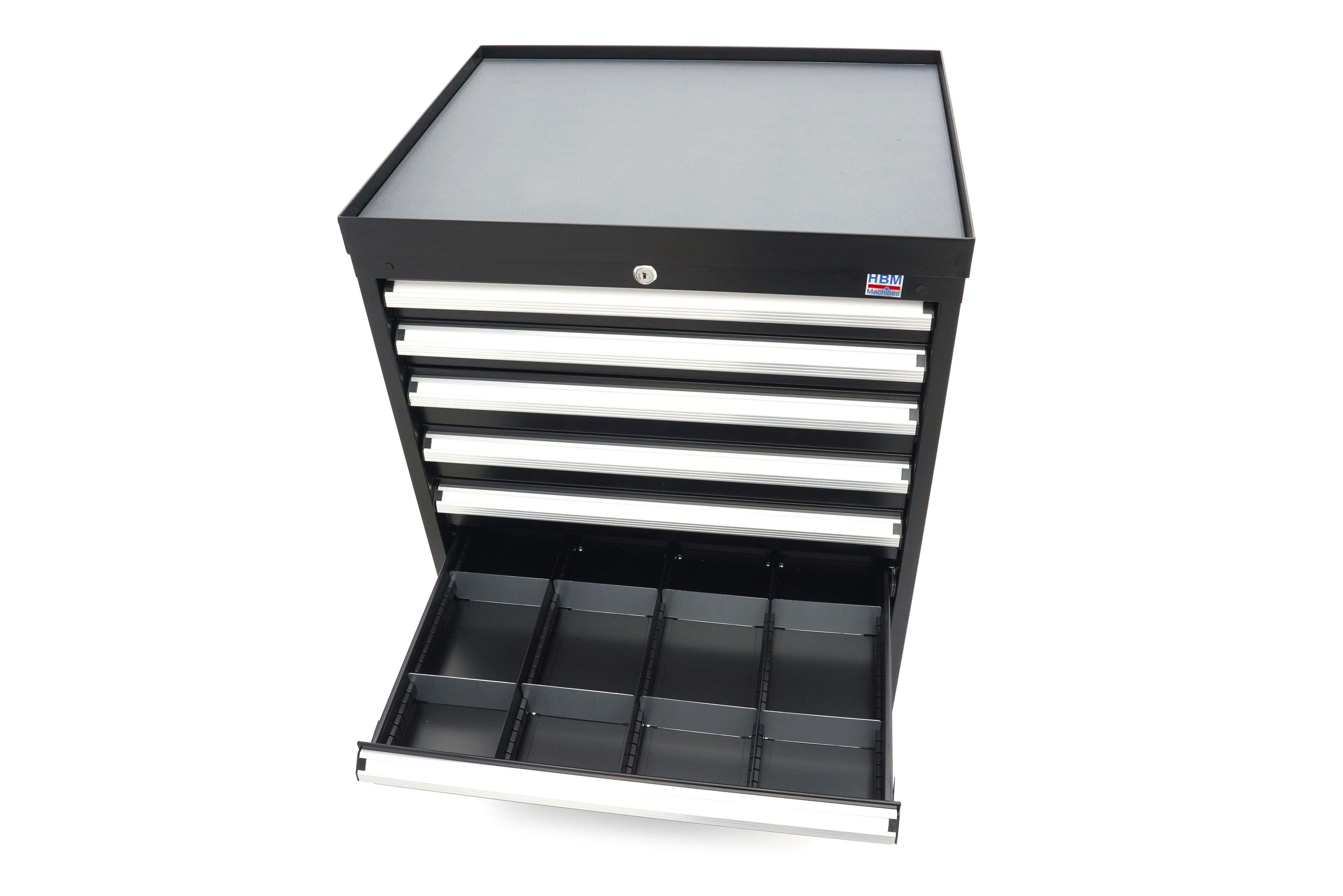 HBM Armoire à outils à 8 tiroirs 72 x 58 x 100 cm noire Image 10