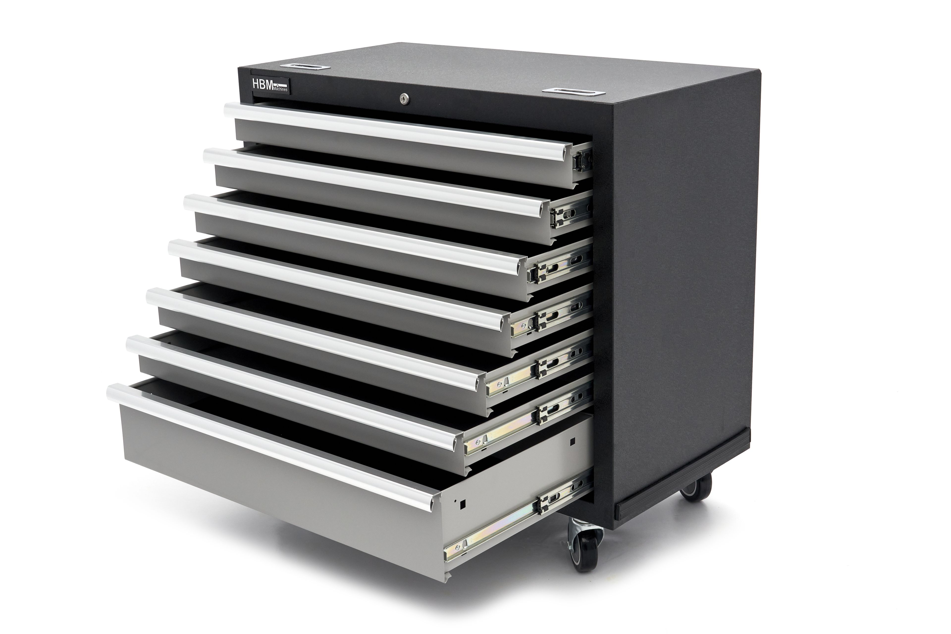 HBM Chariot à outils professionnel large de 7 tiroirs pour l'équipement d'atelier Image 9