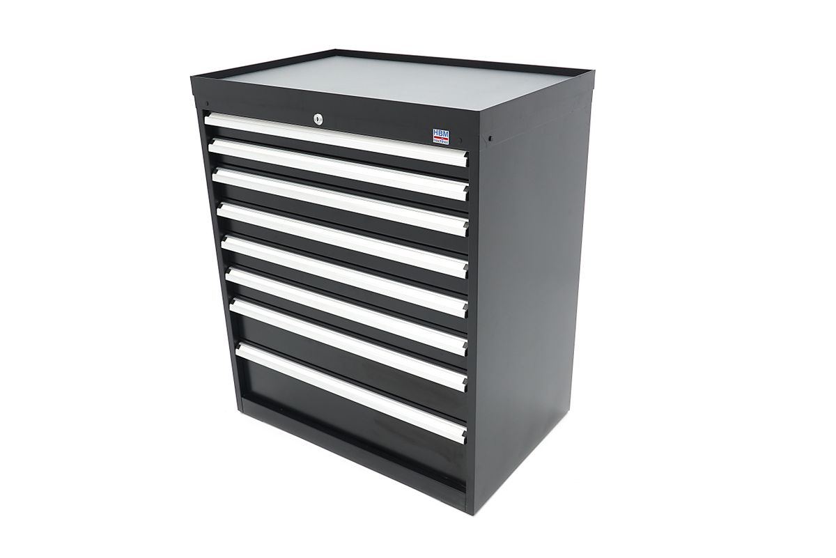 HBM 8 Cajones Armario de herramientas Profi 88 x 58 x 100 cm negro