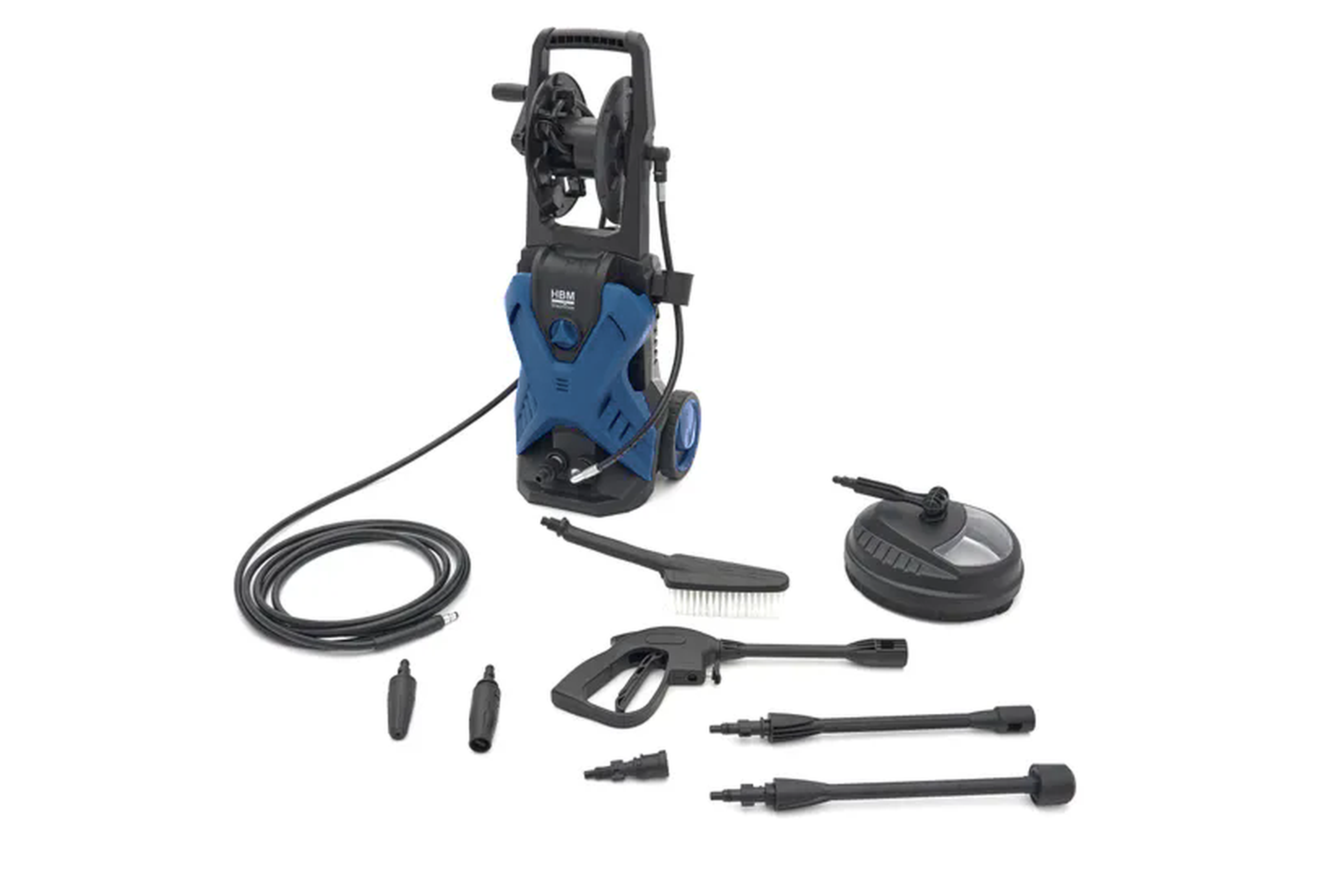 HBM Hogedrukreiniger 2200 Watt, 165 bar inclusief terrasreiniger, wasborstel en turbospuitmond Image 2