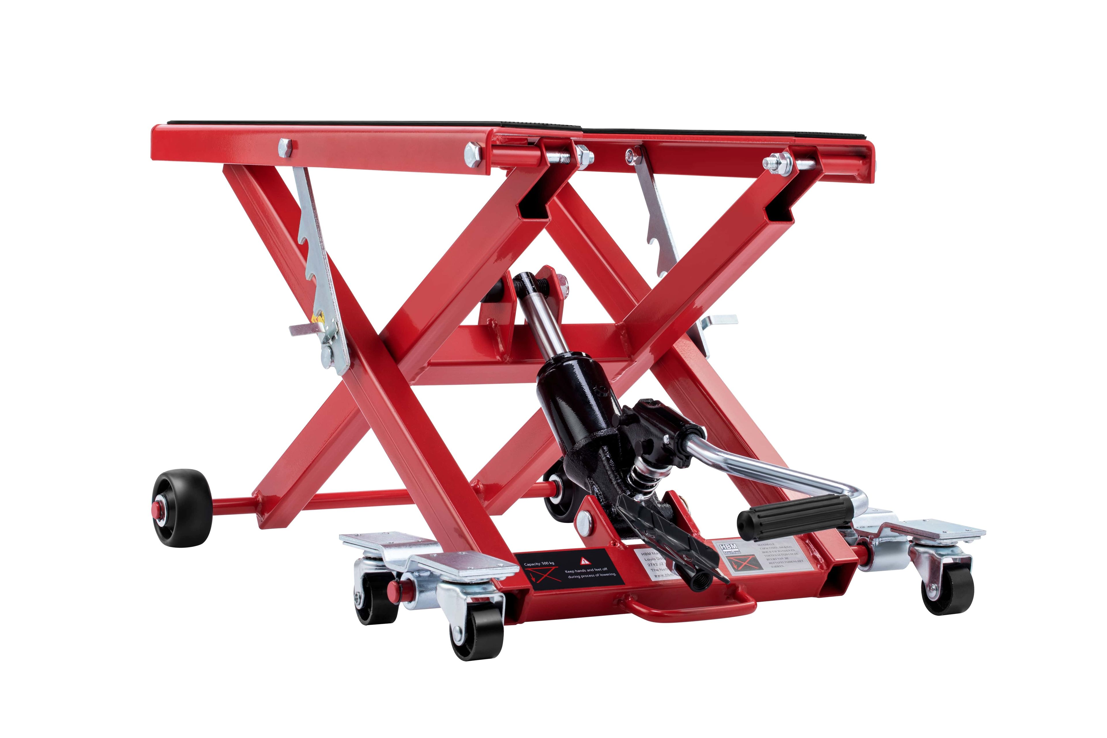 Pont élévateur mobile universel pour moto HBM - ROUGE Image 3