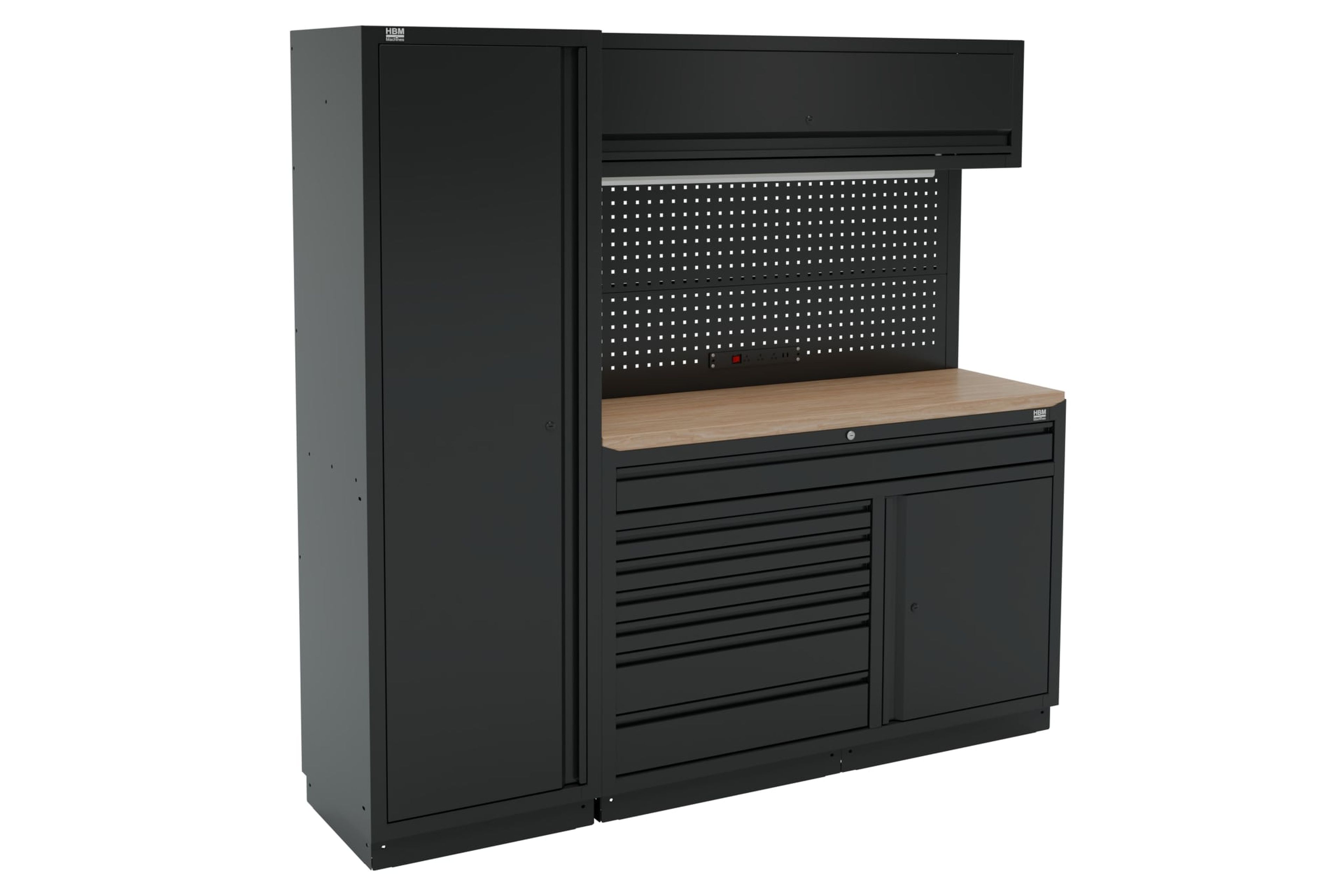 HBM modulair werkplaatssysteem 6-delig, zwart Image 3