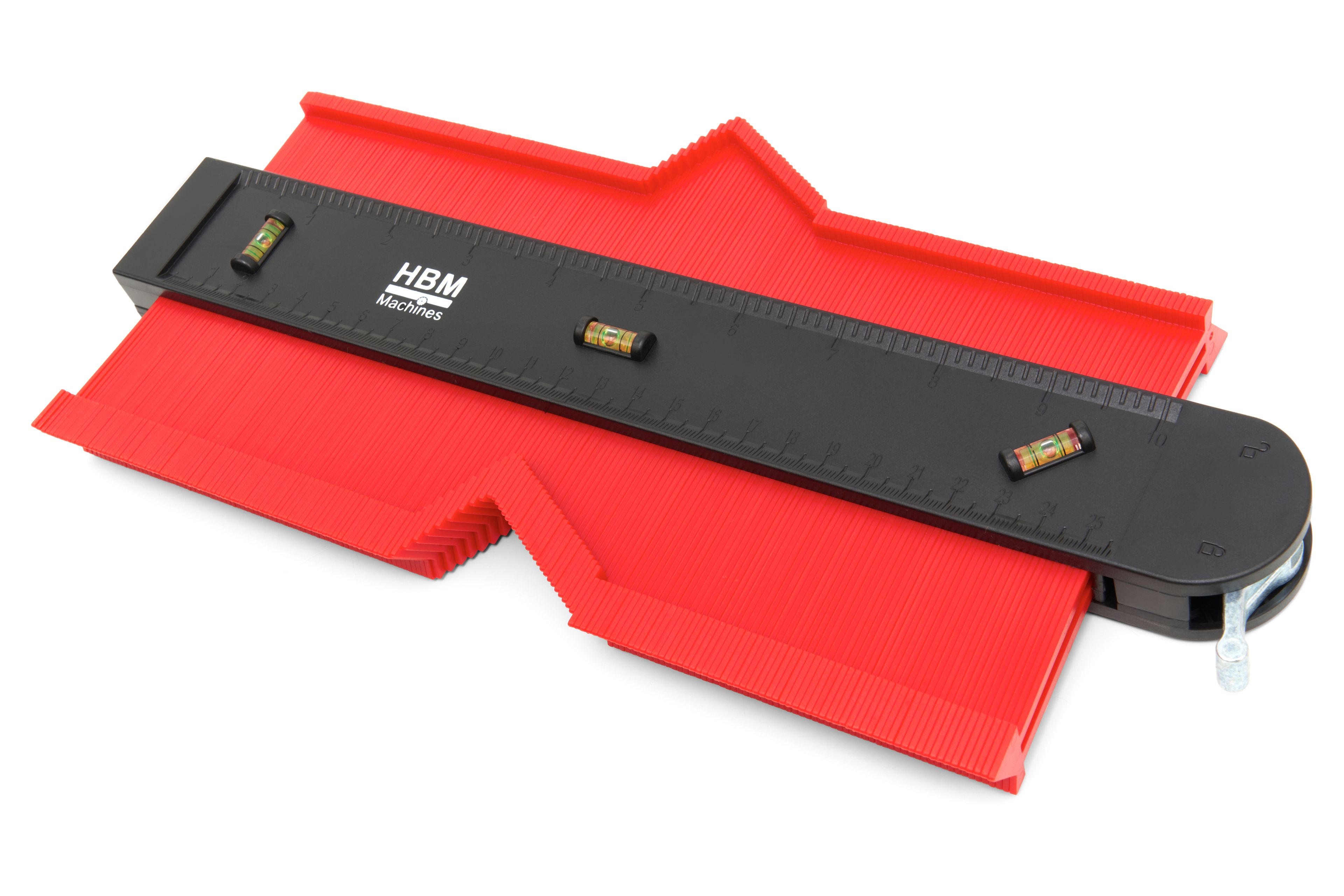 HBM 305 x 130 x 21 mm Professionele Magnetische Profielmal met Vergrendeling en Waterpas Image 3