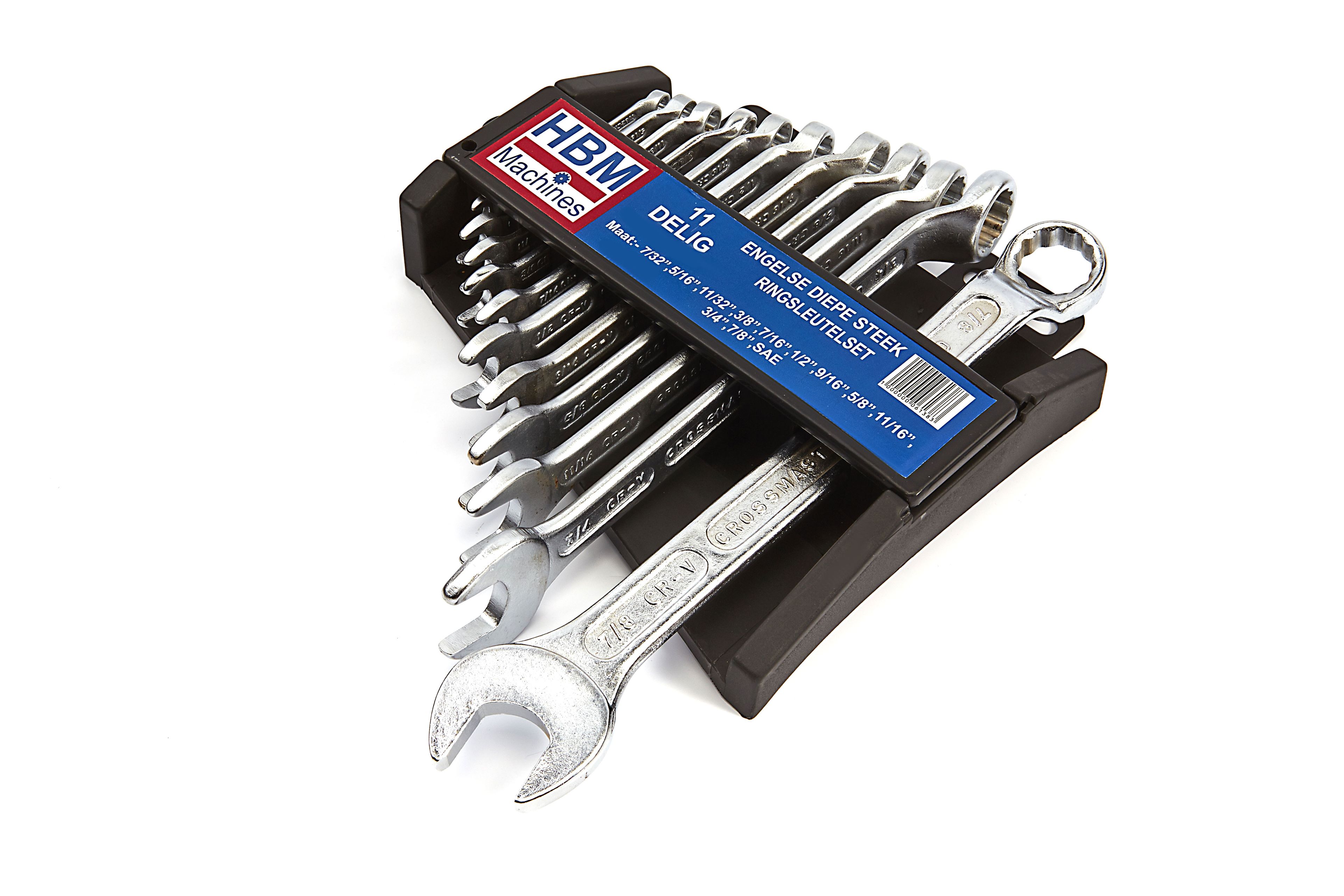 HBM 11-teiliger englischer Steigungsschlüssel - Ringschlüssel-Satz