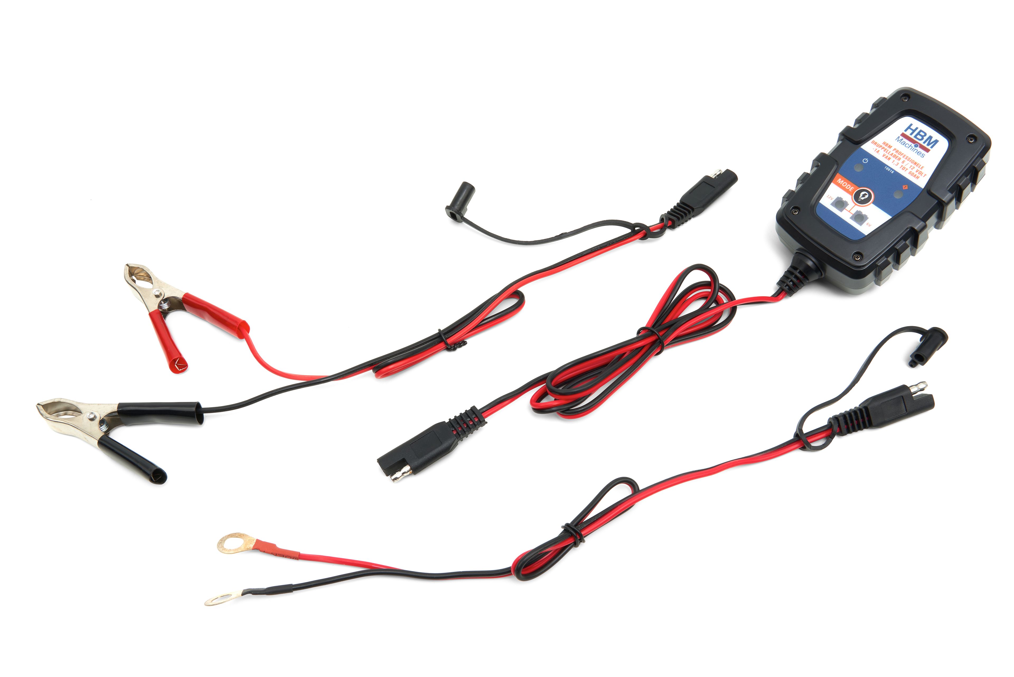 HBM Chargeur d'entretien professionnel 6/12 Volts – 1A. De 1,3 à 60AH