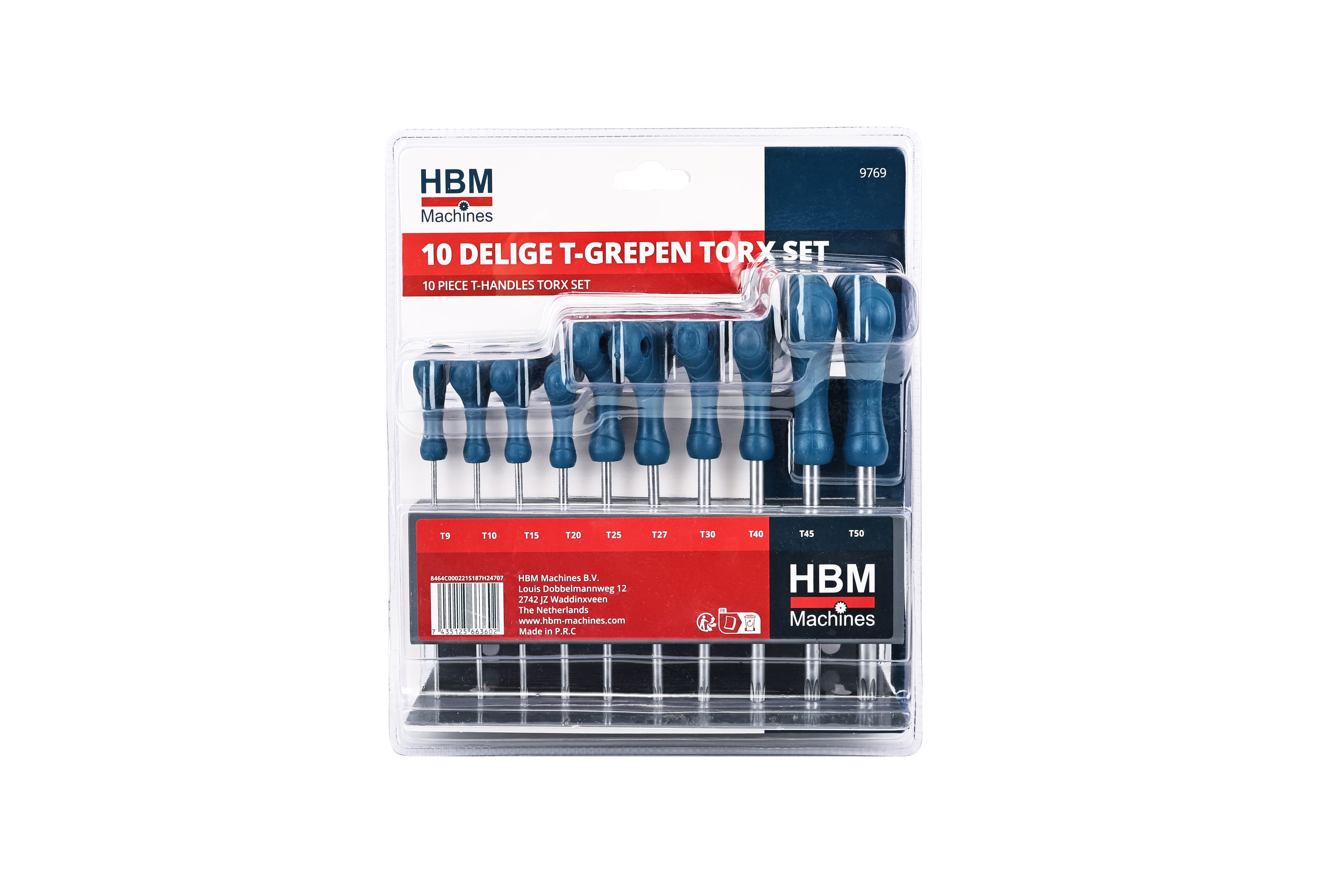 Set di 10 chiavi Torx T-Grepen HBM Image 4