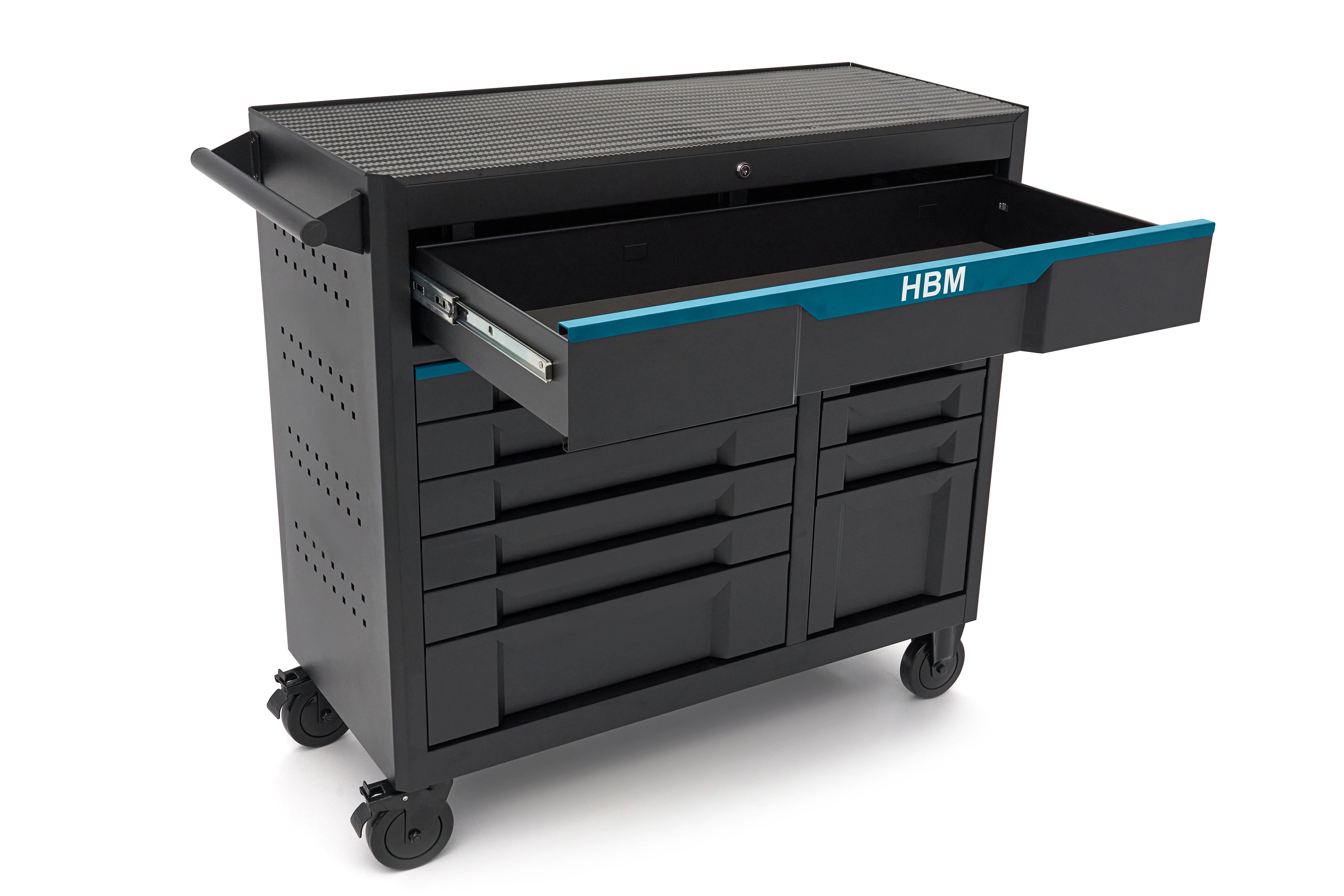 HBM gereedschapswagen 12 laden, 106 cm, zwart blauw Image 2