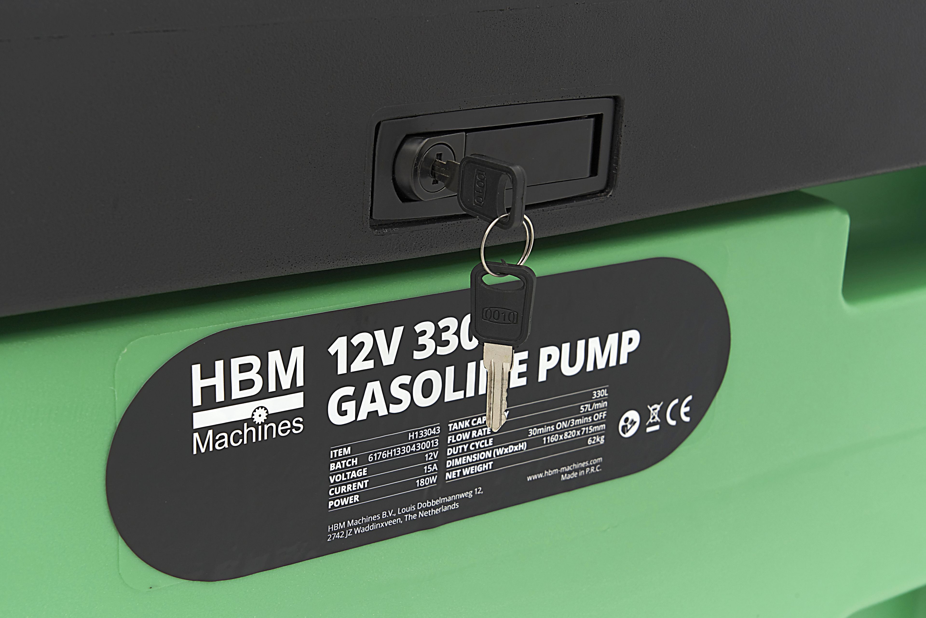 Pompe à essence de 330 litres HBM, 12 volts, avec réservoir et couvercle Image 16