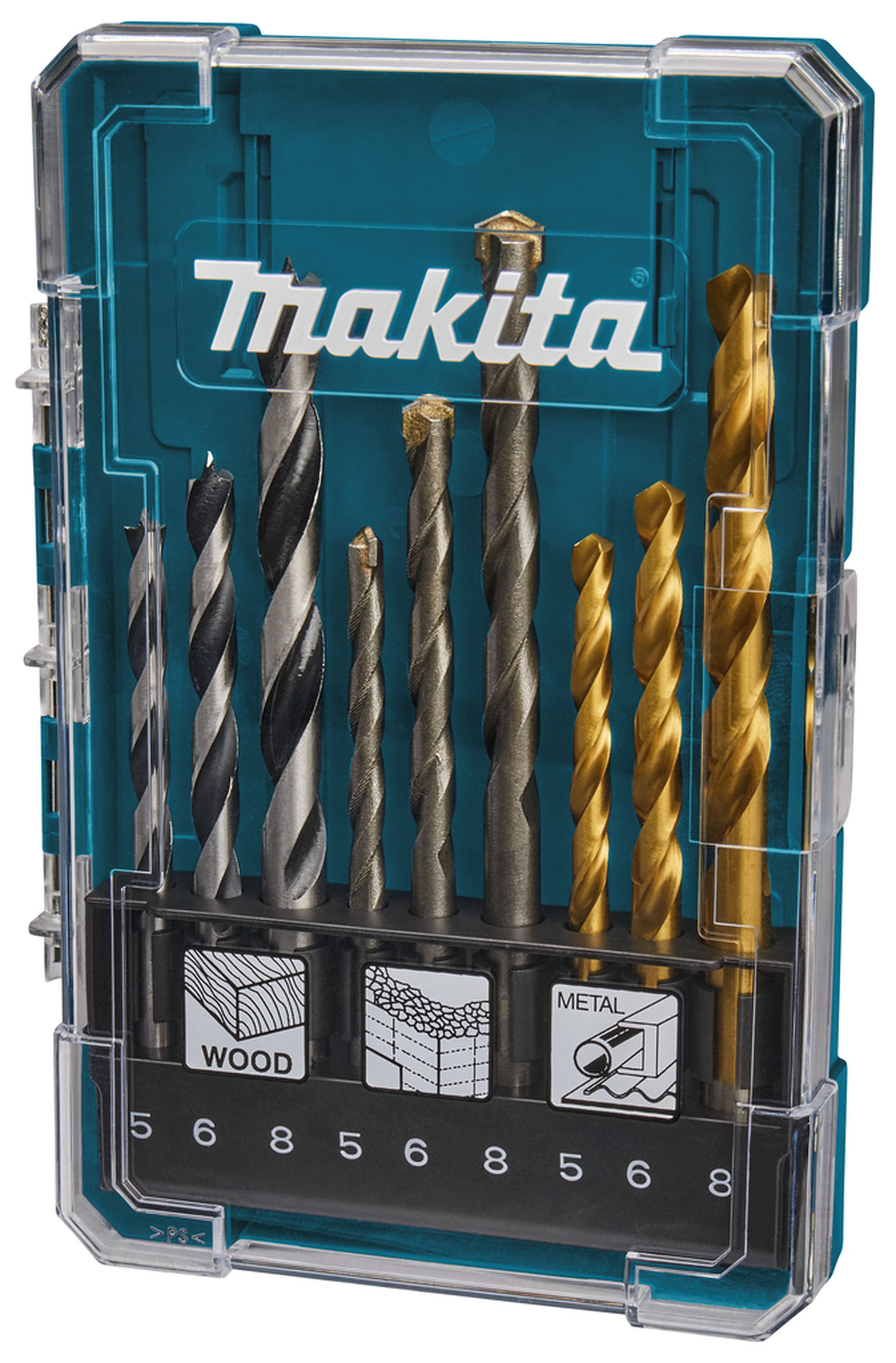 Set di punte Makita 9 pezzi per Pietra/Legno/Metallo D-71962 Image 3