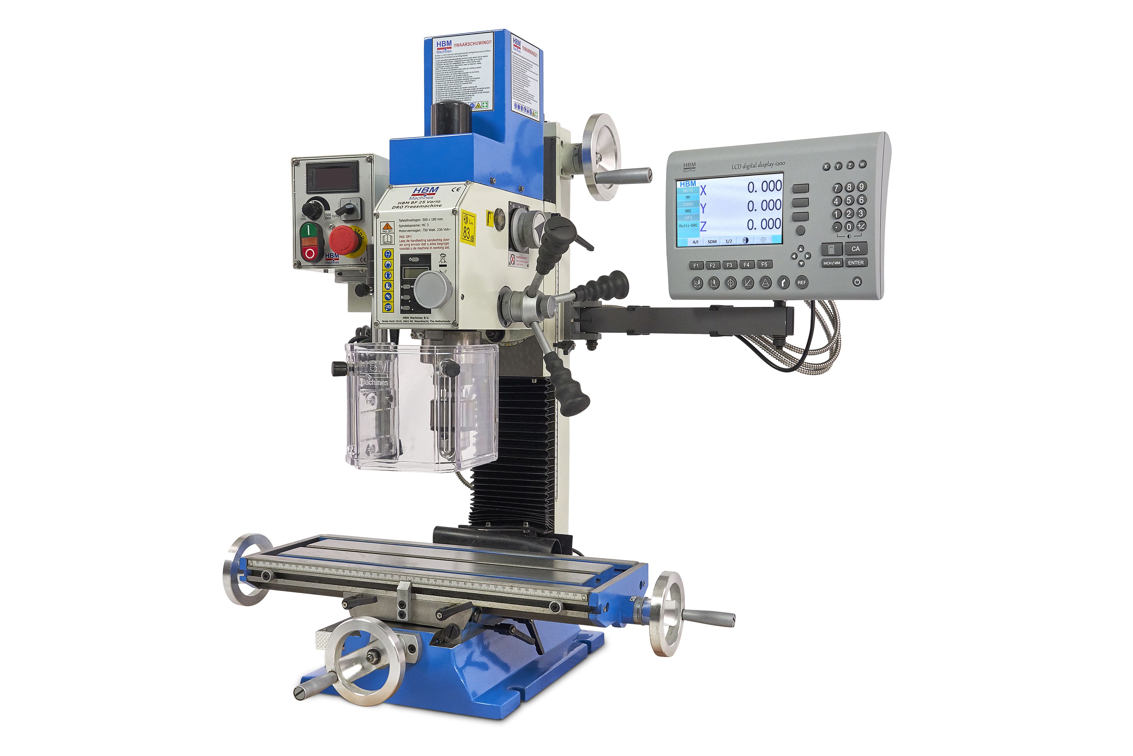 HBM BF 25 Fresatrice con sistema di lettura digitale LCD a 3 assi Image 3