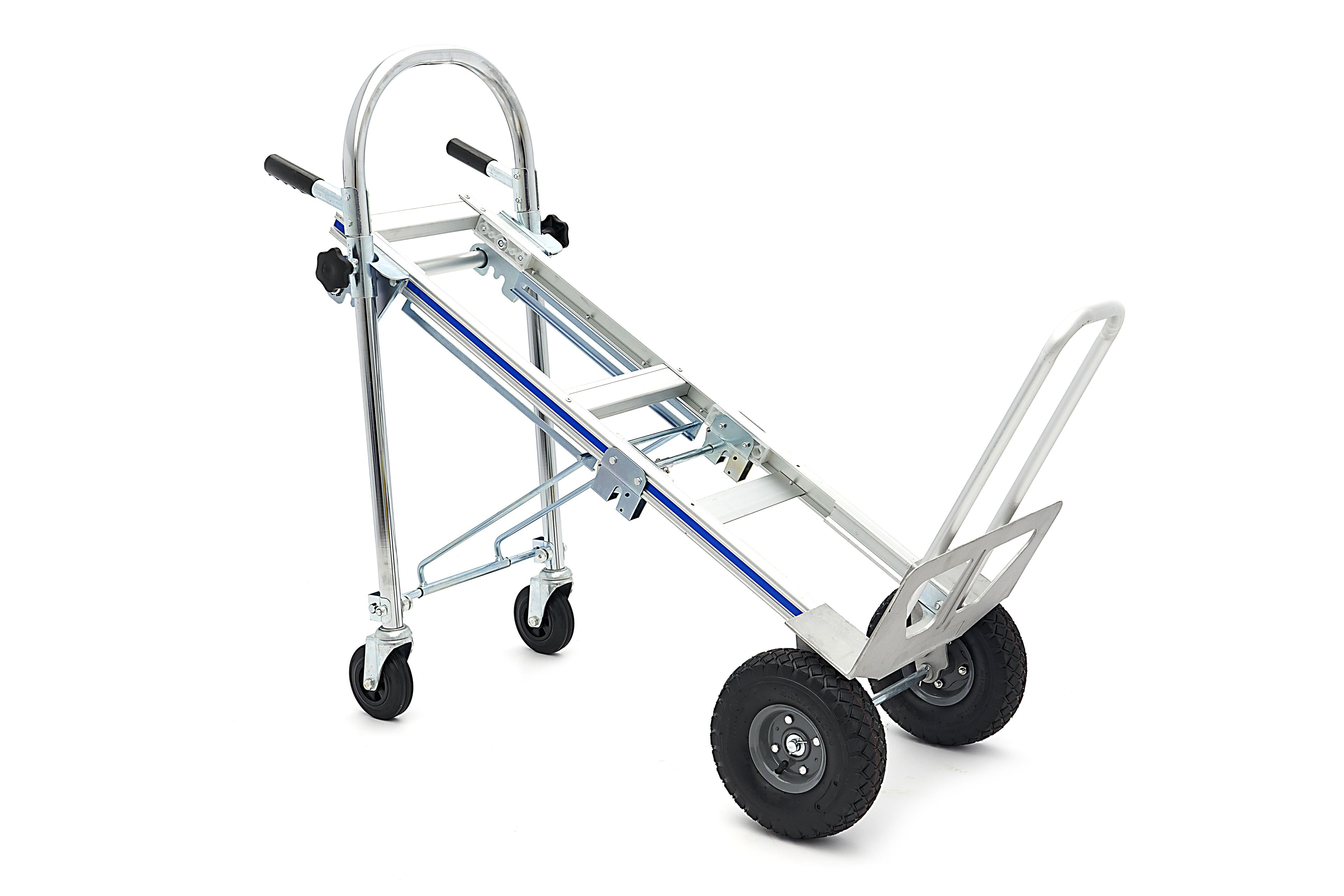 HBM Carrello a mano pieghevole in alluminio 3 in 1, carrello di trasporto e carrello Image 2