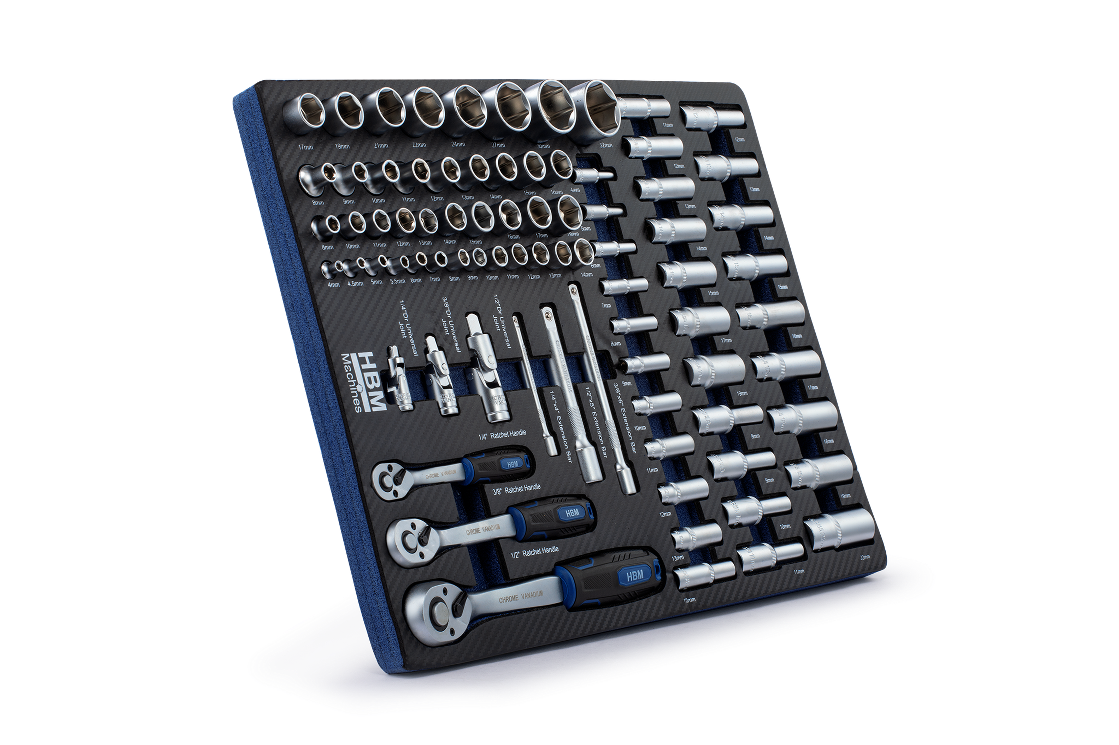 HBM inlays met gereedschapset 262-delig, voor gereedschapswagen, blauw Image 21