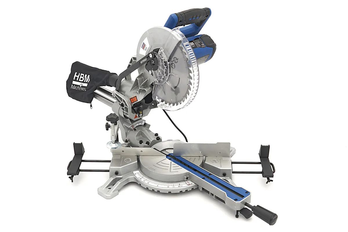HBM 254 x 70 mm Sierra radial, sierra ingletadora, sierra de tracción con láser