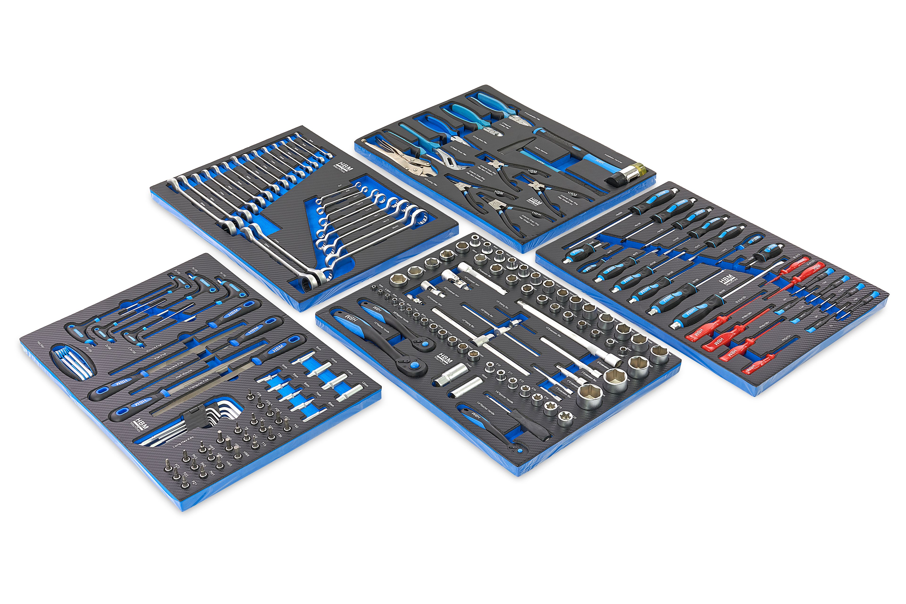 HBM servante à outils garnie 196 pièces, bleu Image 12