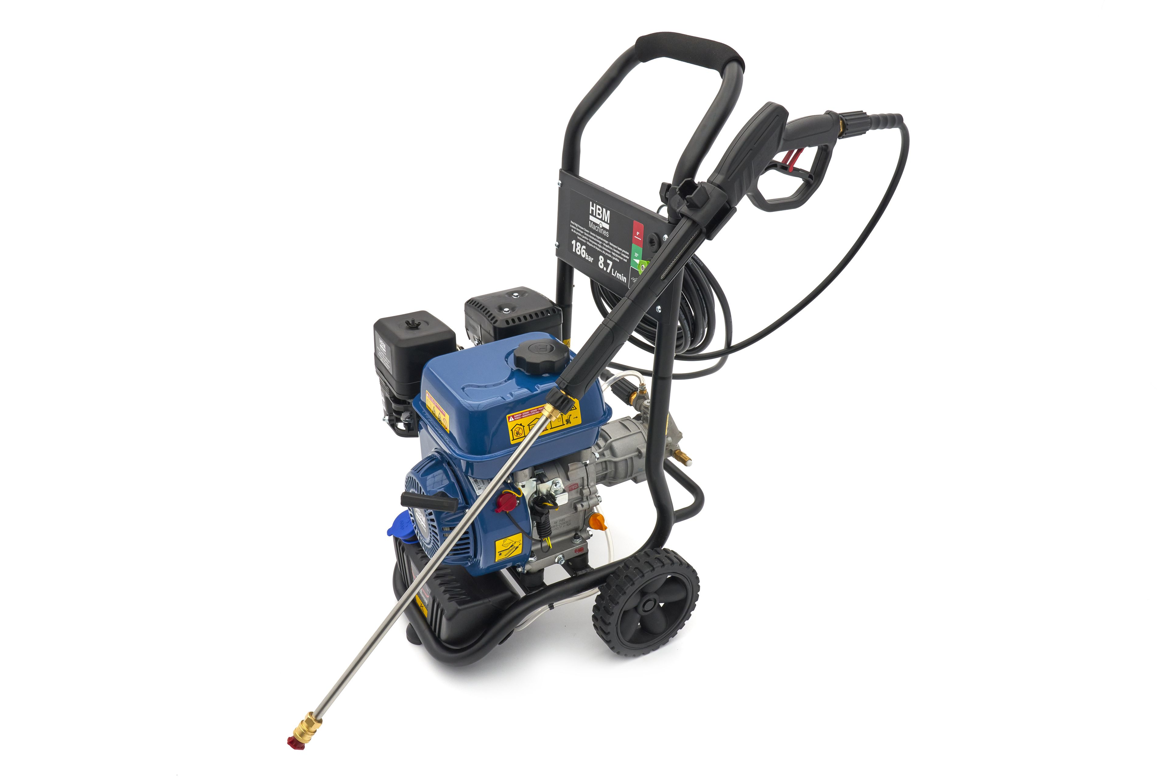 HBM benzine hogedrukreiniger 186 bar 8,7L/min 196cc Image 8