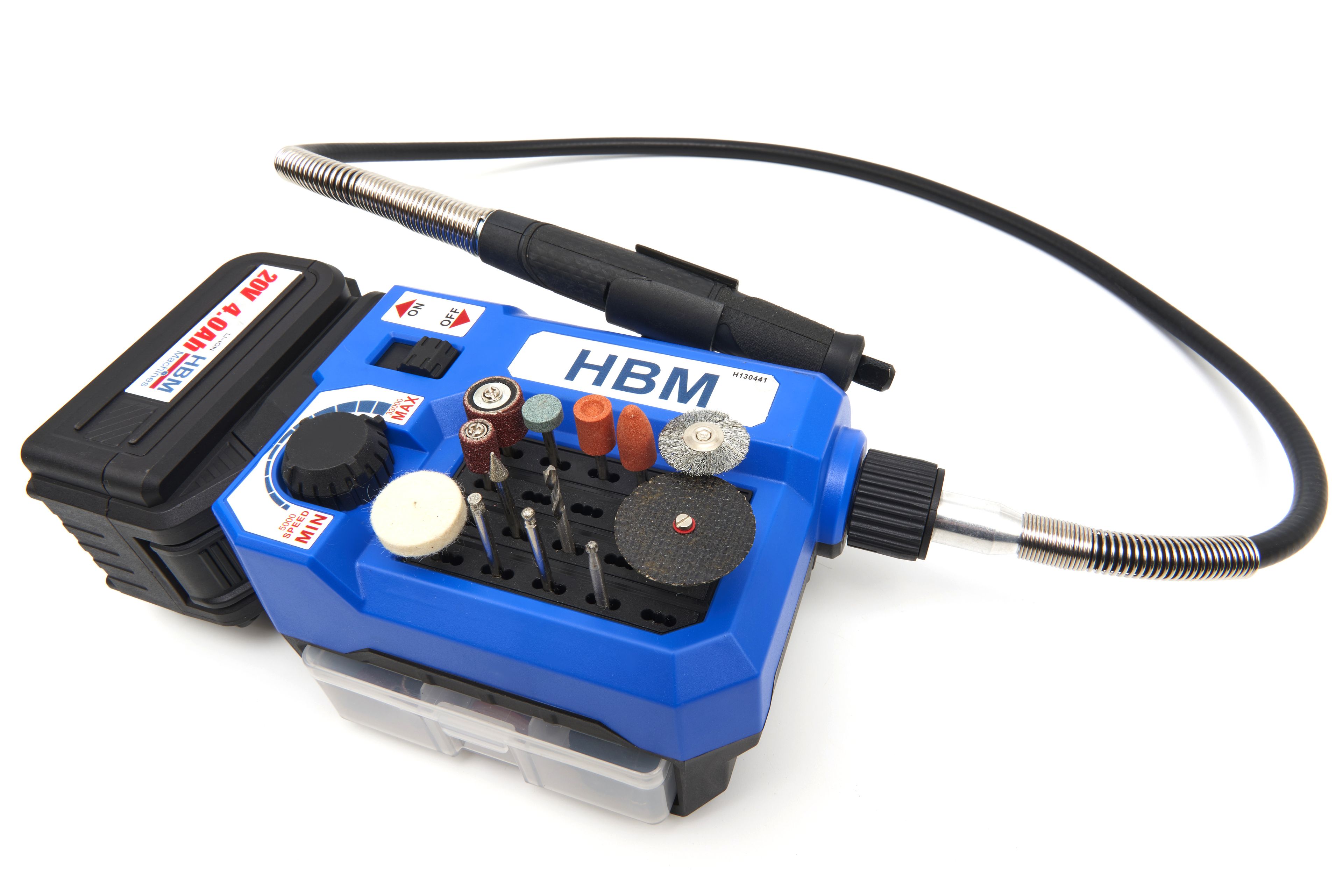 HBM Multitool Universale da 20 Volt inclusivo di 2 Batterie e 40 Accessori Image 3