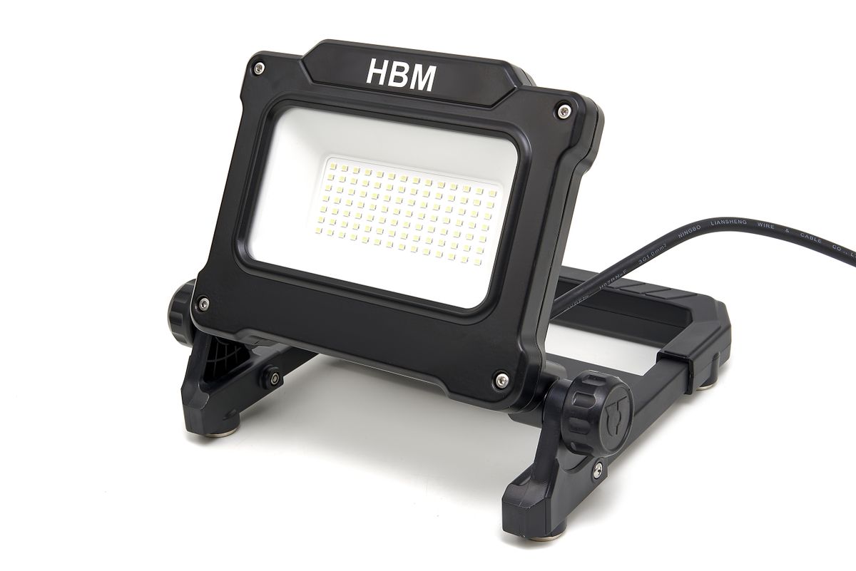 HBM foco LED de obra regulable de 0 a 7000 lúmenes, plegable