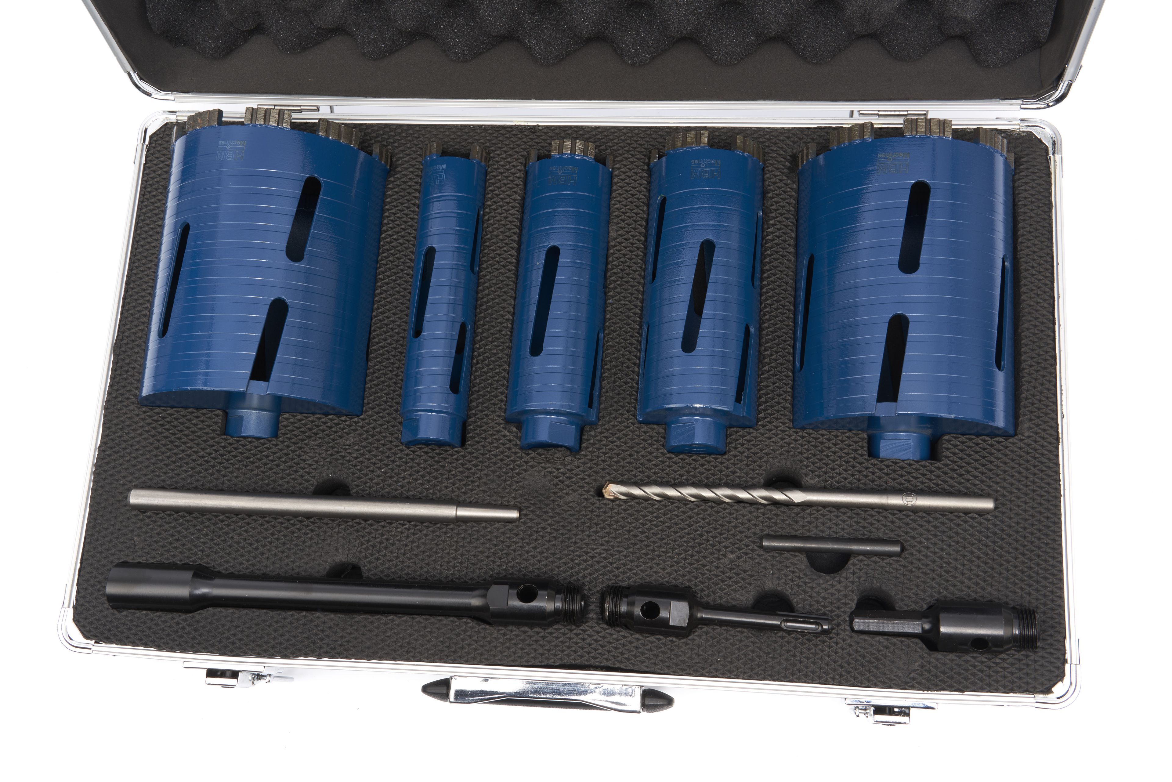 HBM coffret de forets diamantés 38 / 52 / 65 / 117 / 127 mm 11 pièces Image 2