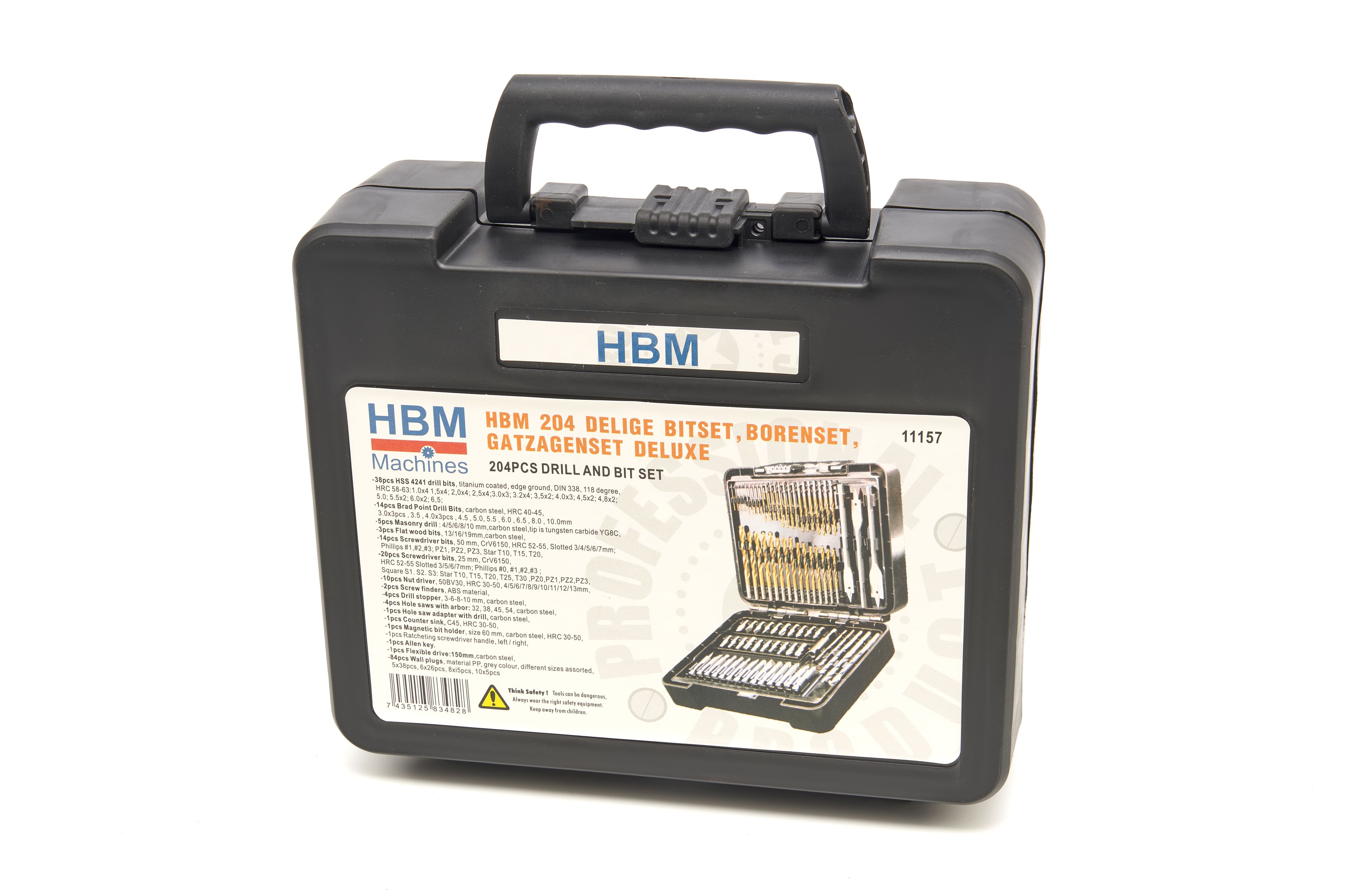 HBM 204-teiliges Bit-Set, Bohrer-Set, Lochsägen-Set Deluxe Image 11