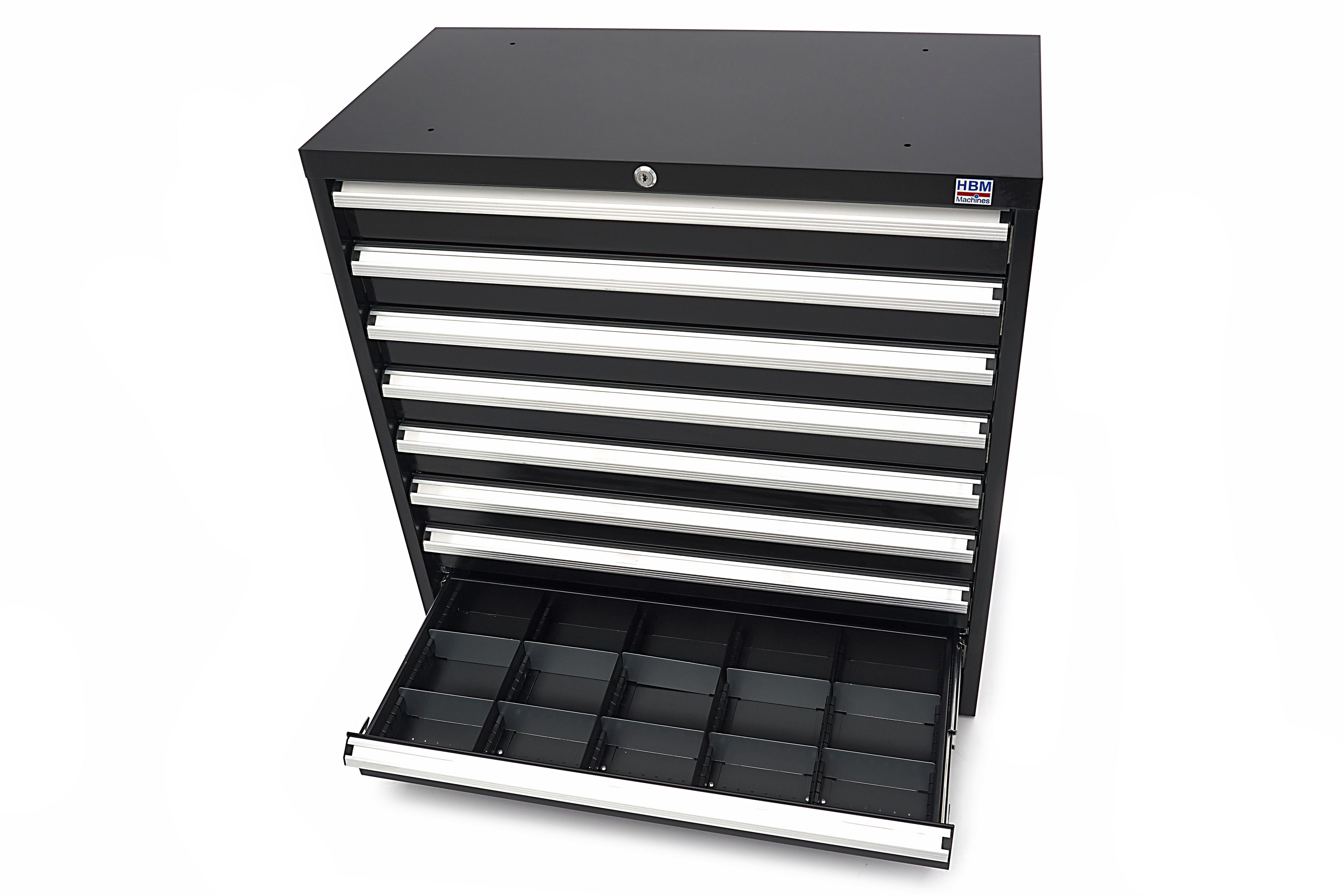 HBM 8 Schubladenschrank / Profi-Werkzeugschrank 90 x 45 x 90 cm schwarz Image 17