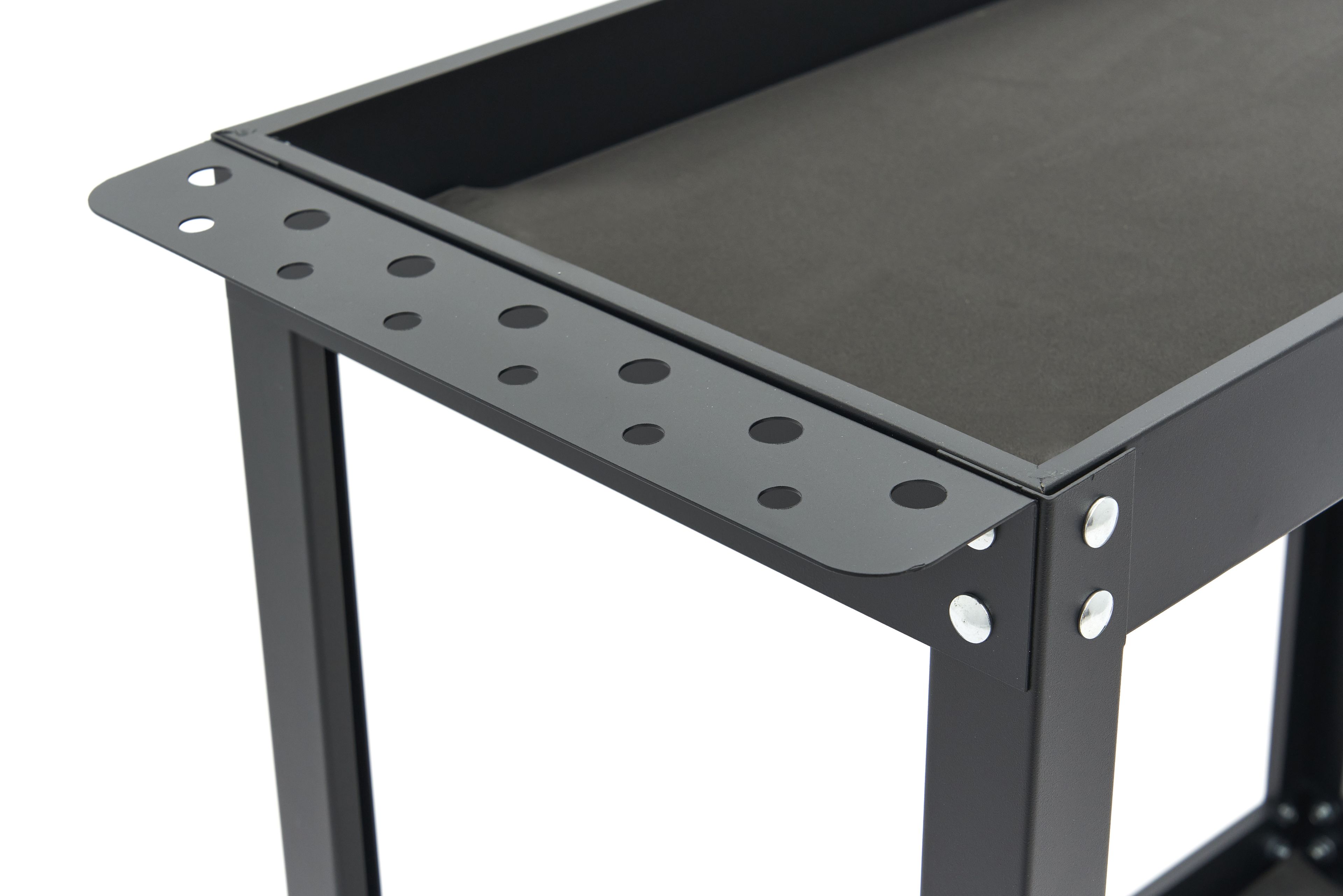 HBM carrello porta attrezzi 2 piani, nero Image 5