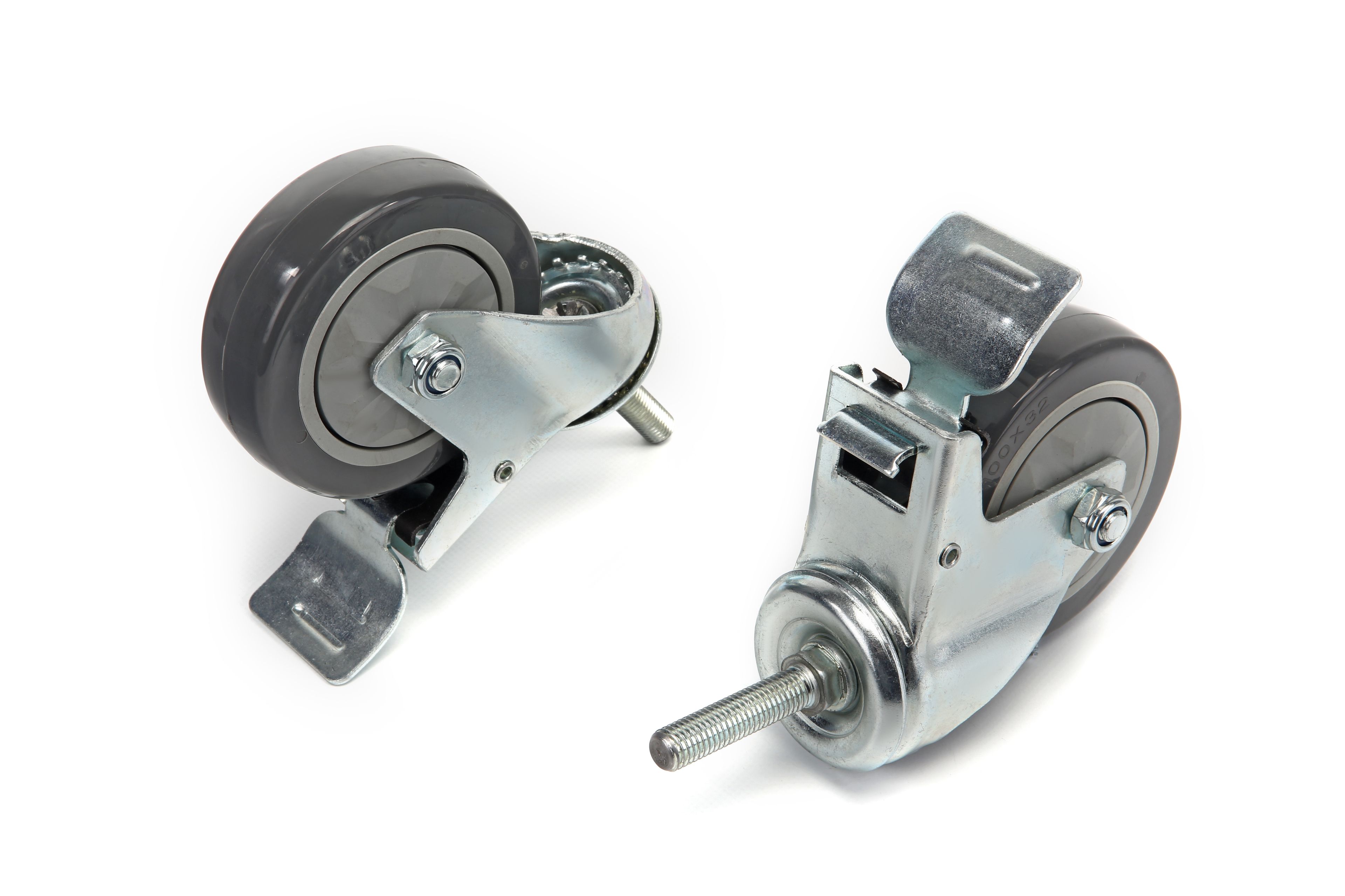 HBM Profi 100 mm roulette pivotante avec frein 4 pièces Image 2