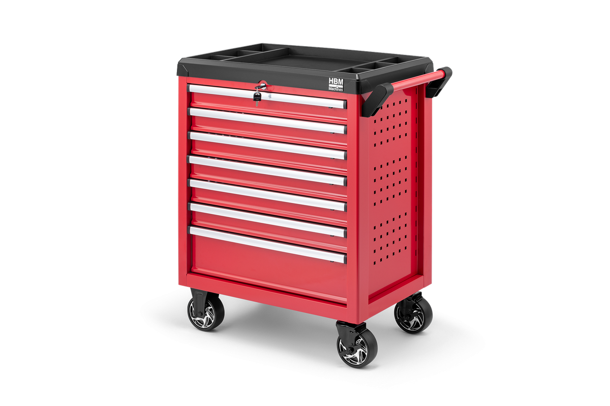 HBM Werkzeugwagen 7 Schubladen, Modell 2, rot