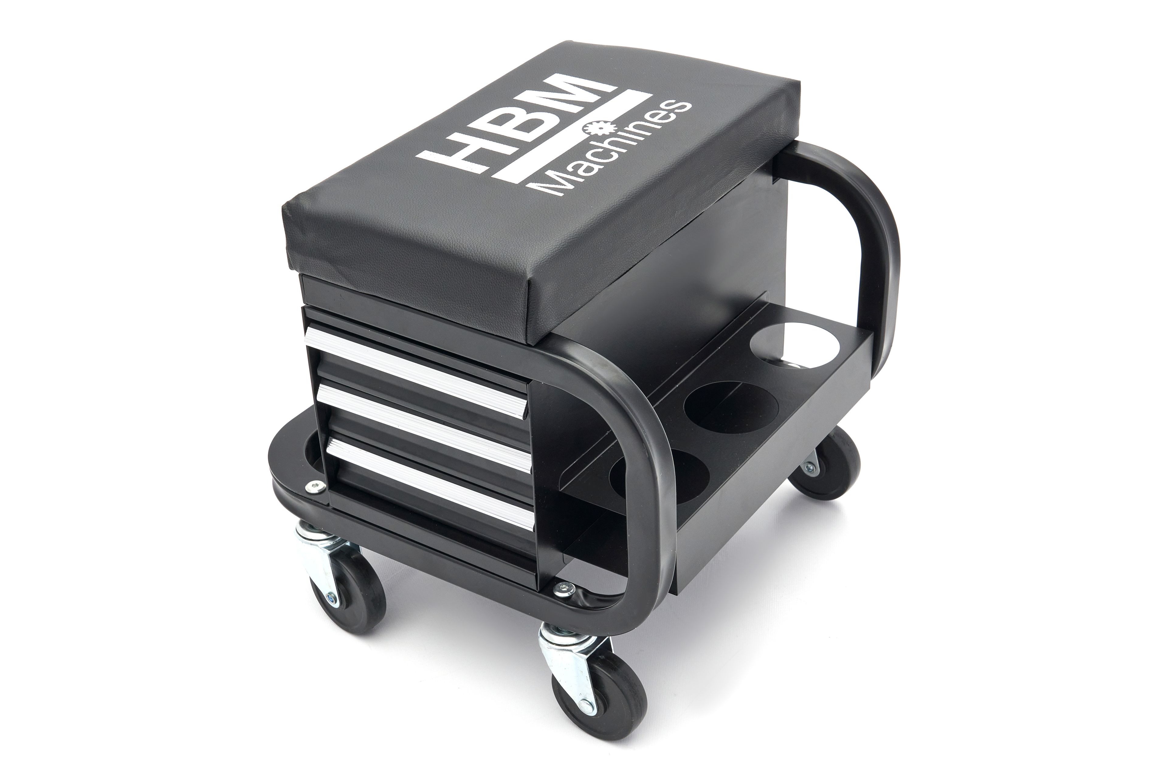 Sedia professionale da officina HBM, sgabello con 3 cassetti Image 3