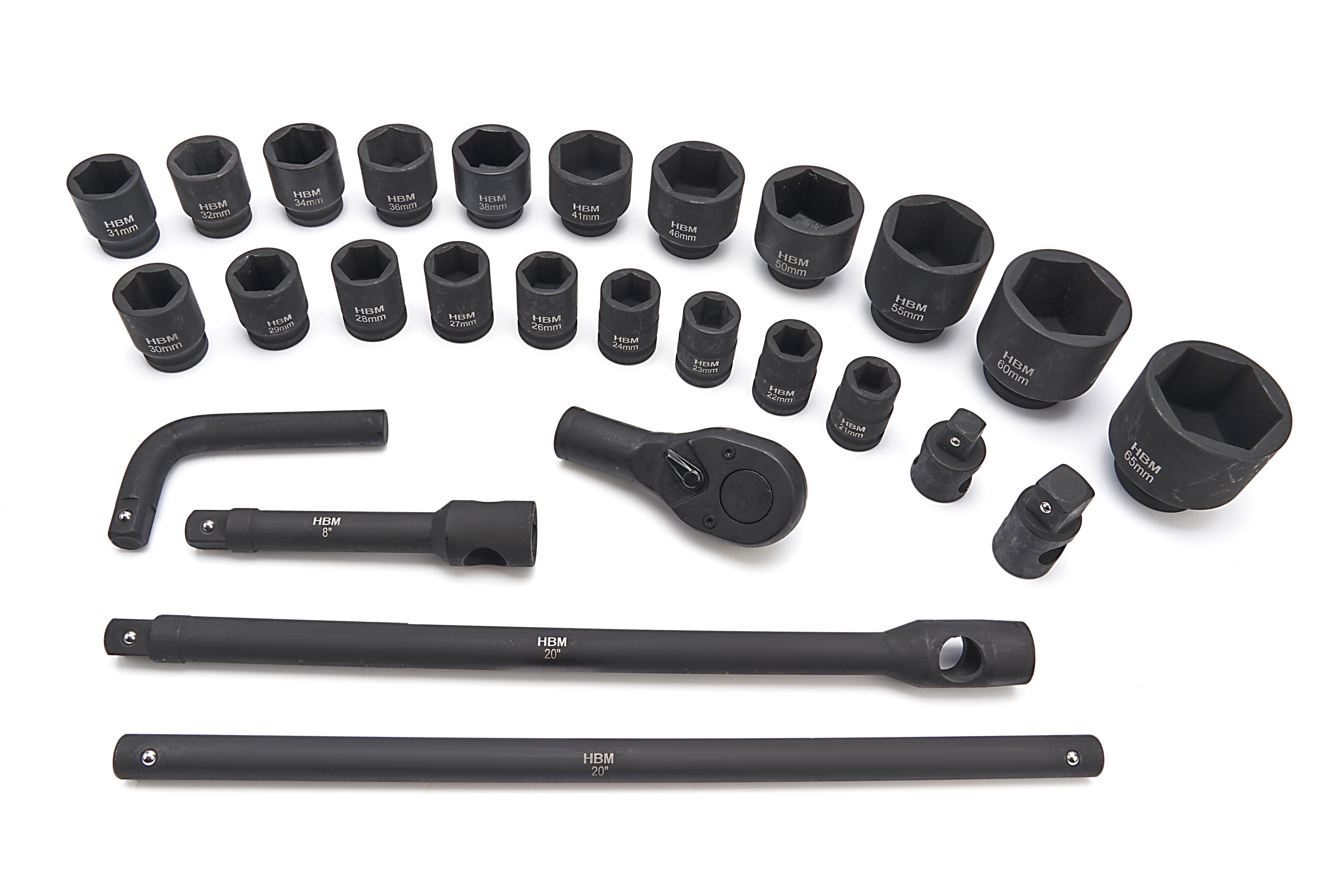 HBM krachtdoppenset 3/4 inch, 26-delig Image 4