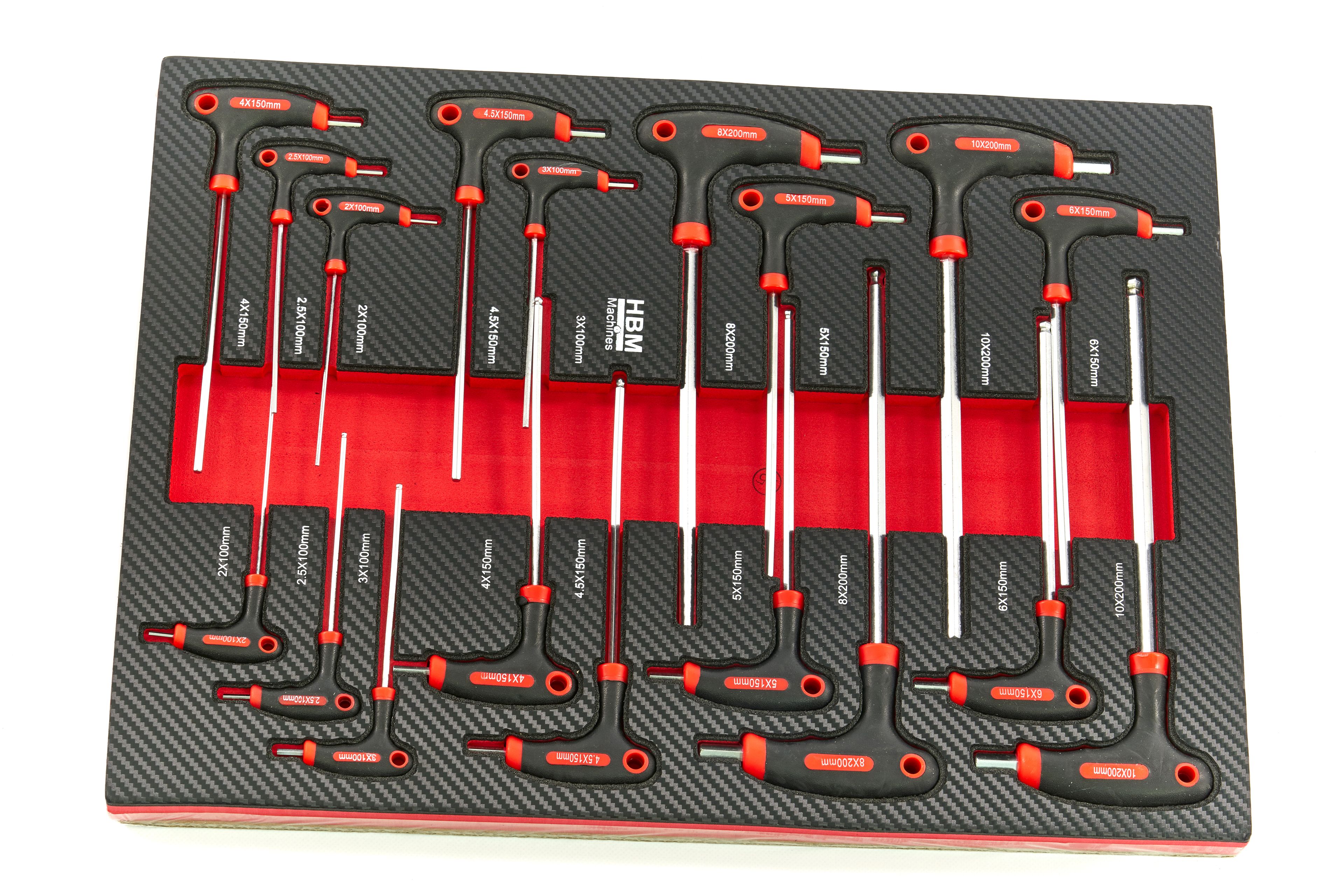 Recharge d'outils haut de gamme de 245 pièces pour chariot à outils HBM (rouge) Image 10