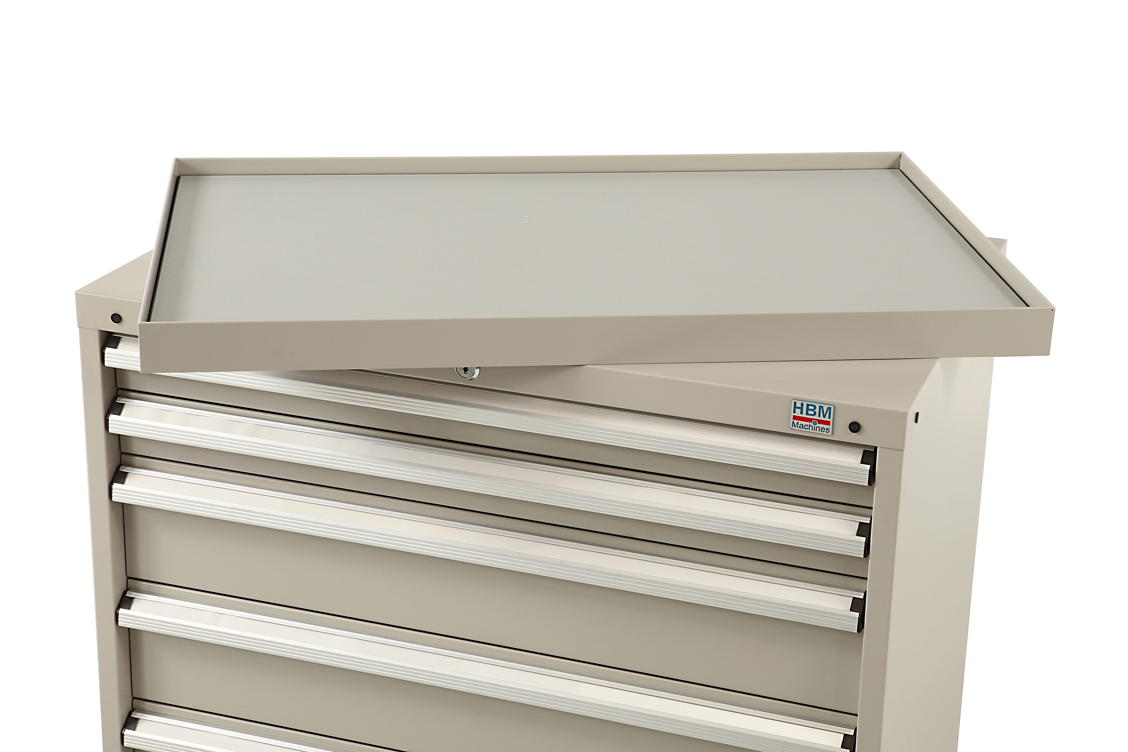 Armadio attrezzi HBM con contenitori e divisori, 8 cassetti, 88 x 58 x 105 cm beige Image 7