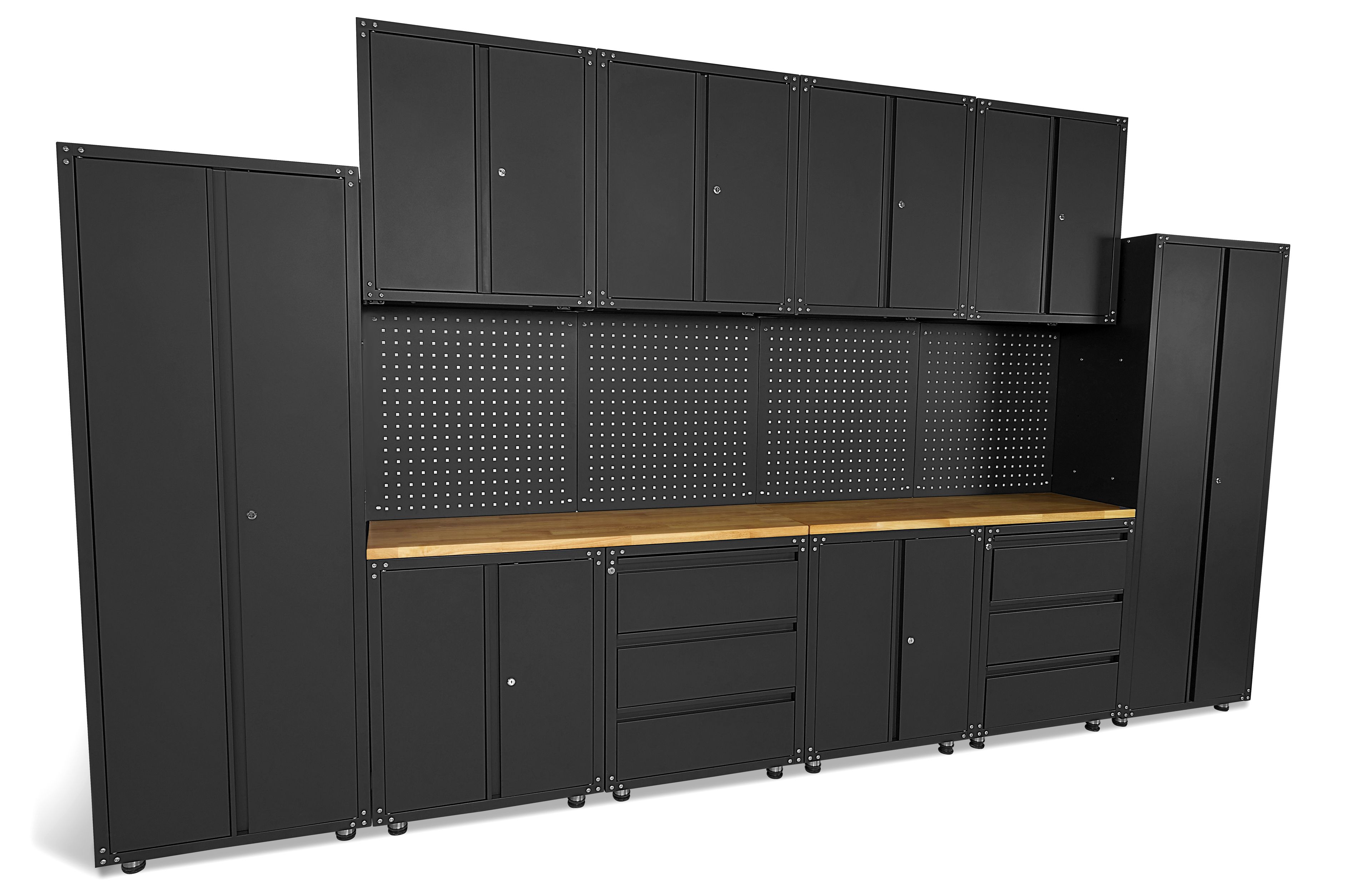 HBM Sistema di officina modulare premium, 16 pezzi, nero opaco Image 3