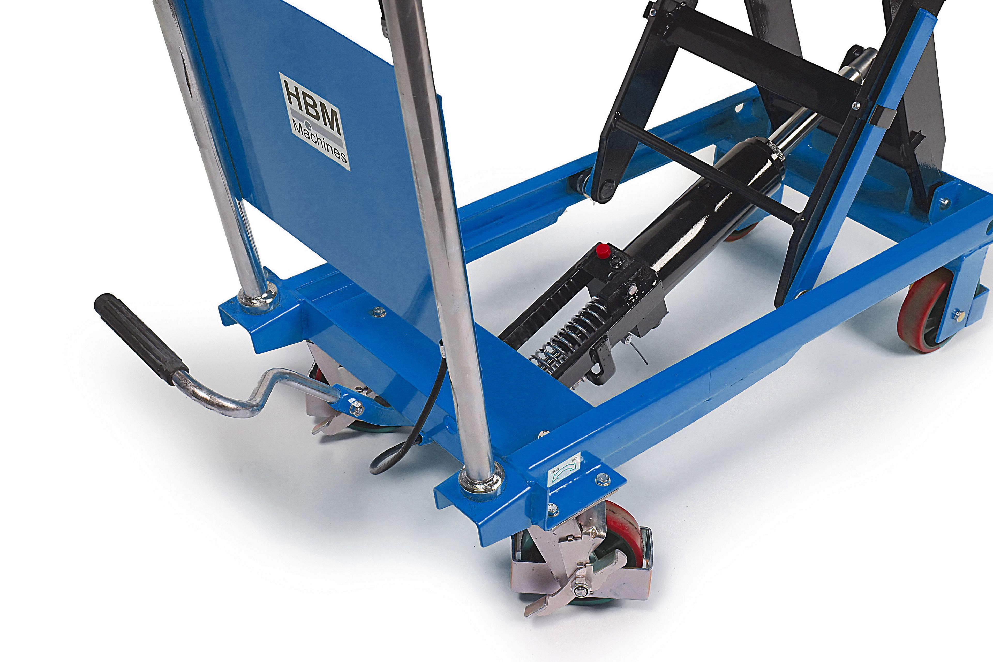 HBM table de travail / table élévatrice mobile 500 kg, bleu Image 3