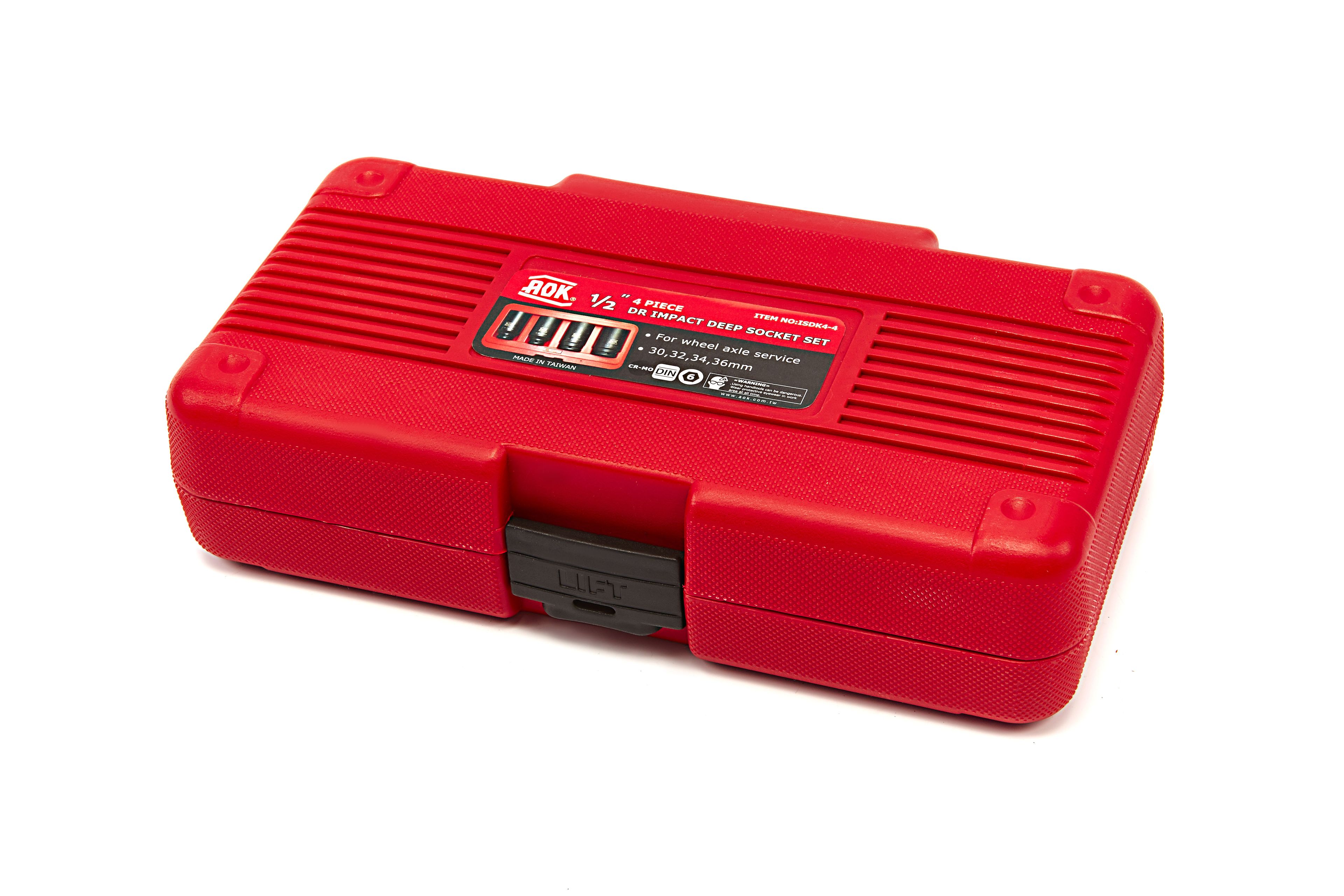 AOK 4 Delige 1/2 inch Lange Krachtdoppenset Grote Maten Image 4
