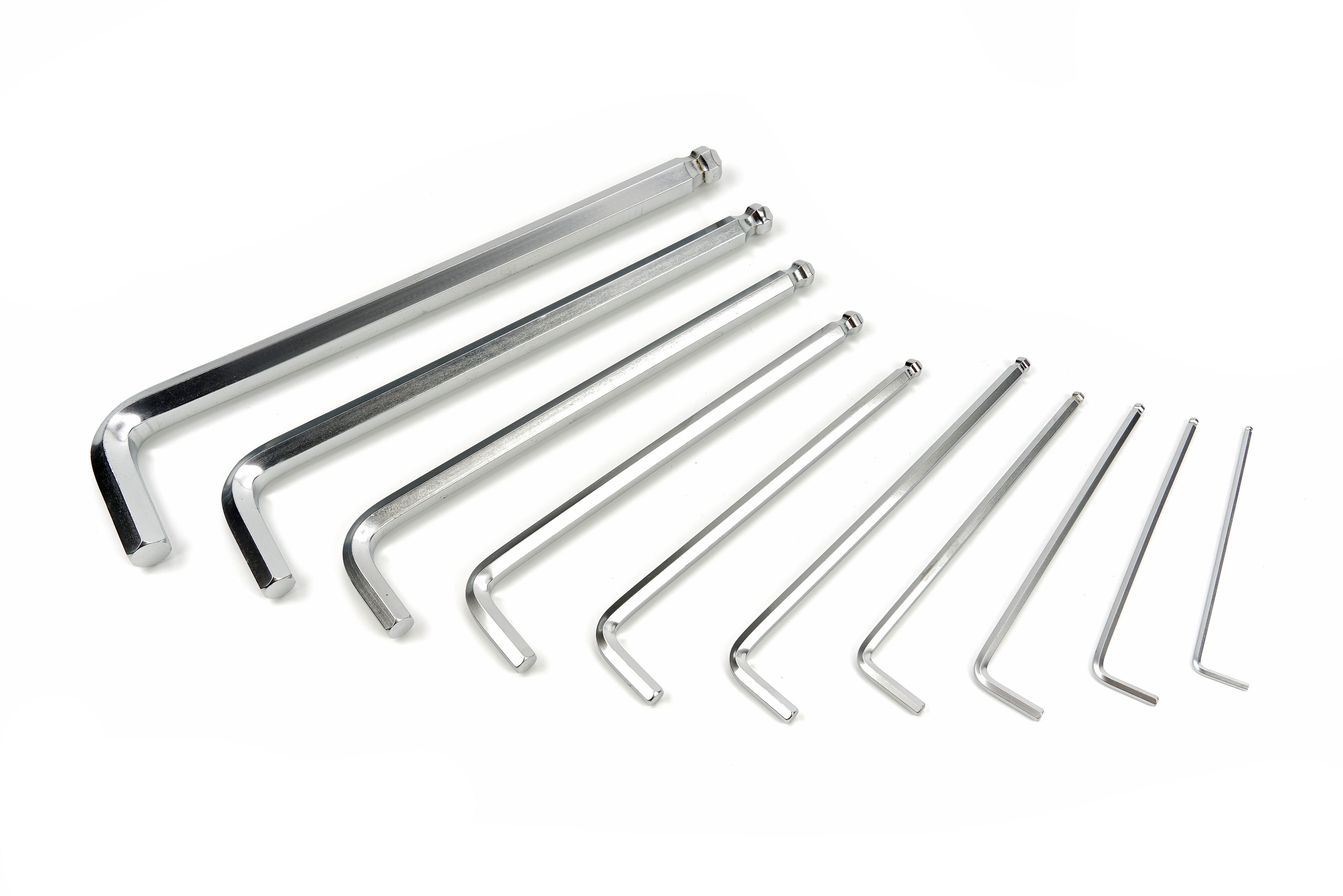 HBM 10-teiliger langer metrischer Winkelschraubendreher-Satz BIG Sizes Image 4