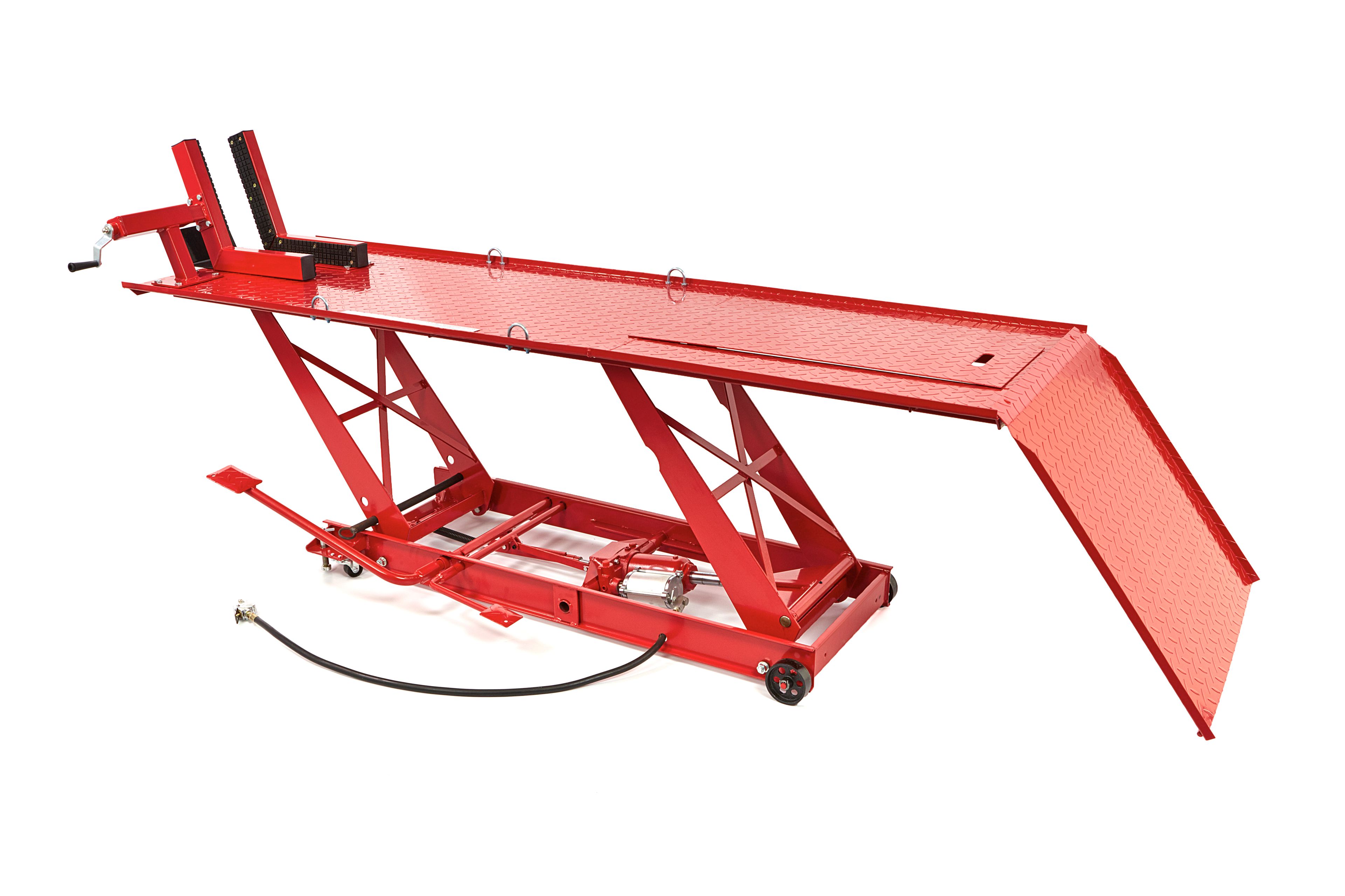 HBM 450 kg Motorheber hydraulisch und pneumatisch mit Luxus-Vorderradklammer Image 5