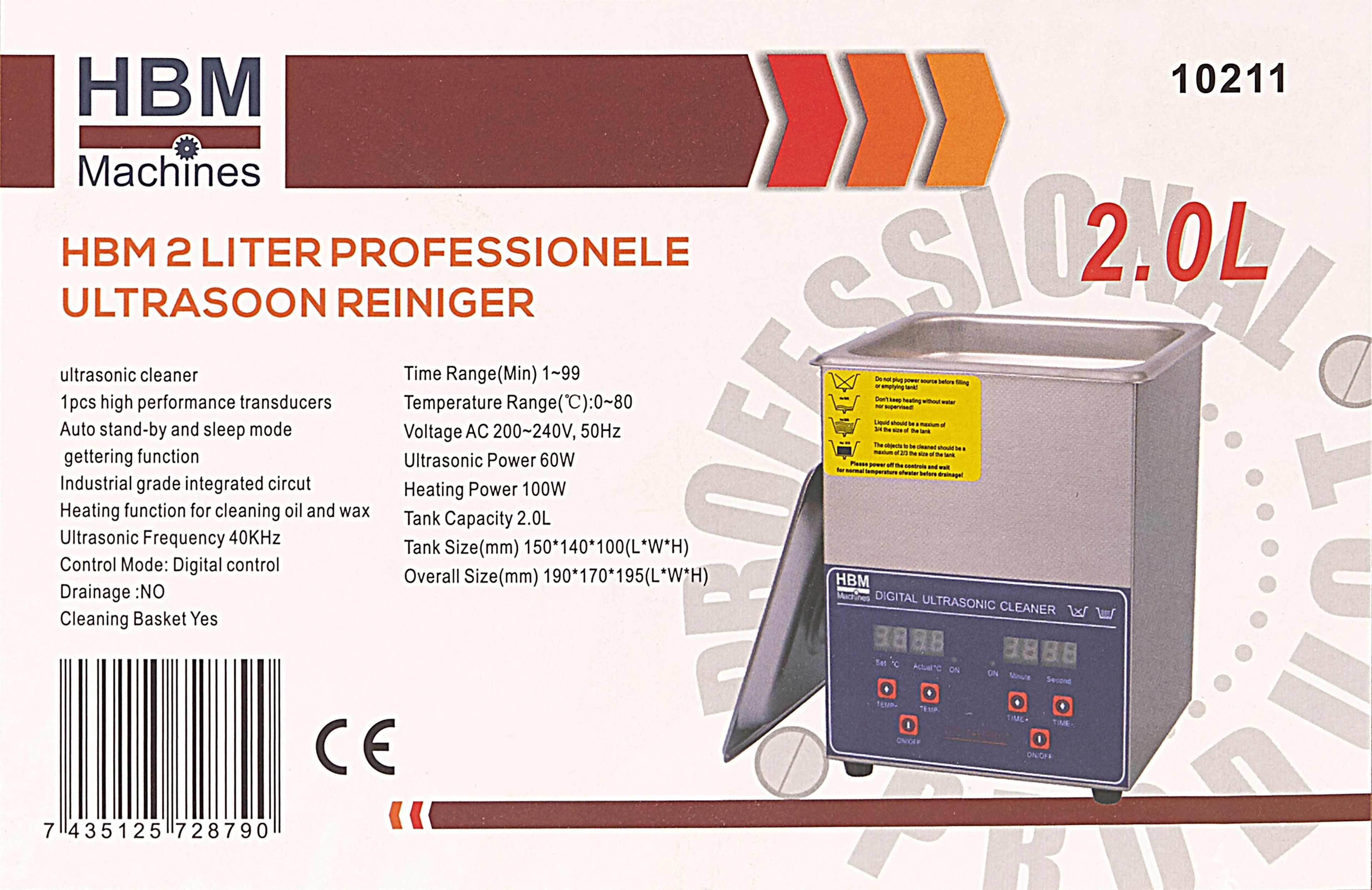 HBM Ultrasoon Reinigers 2 l Image 8