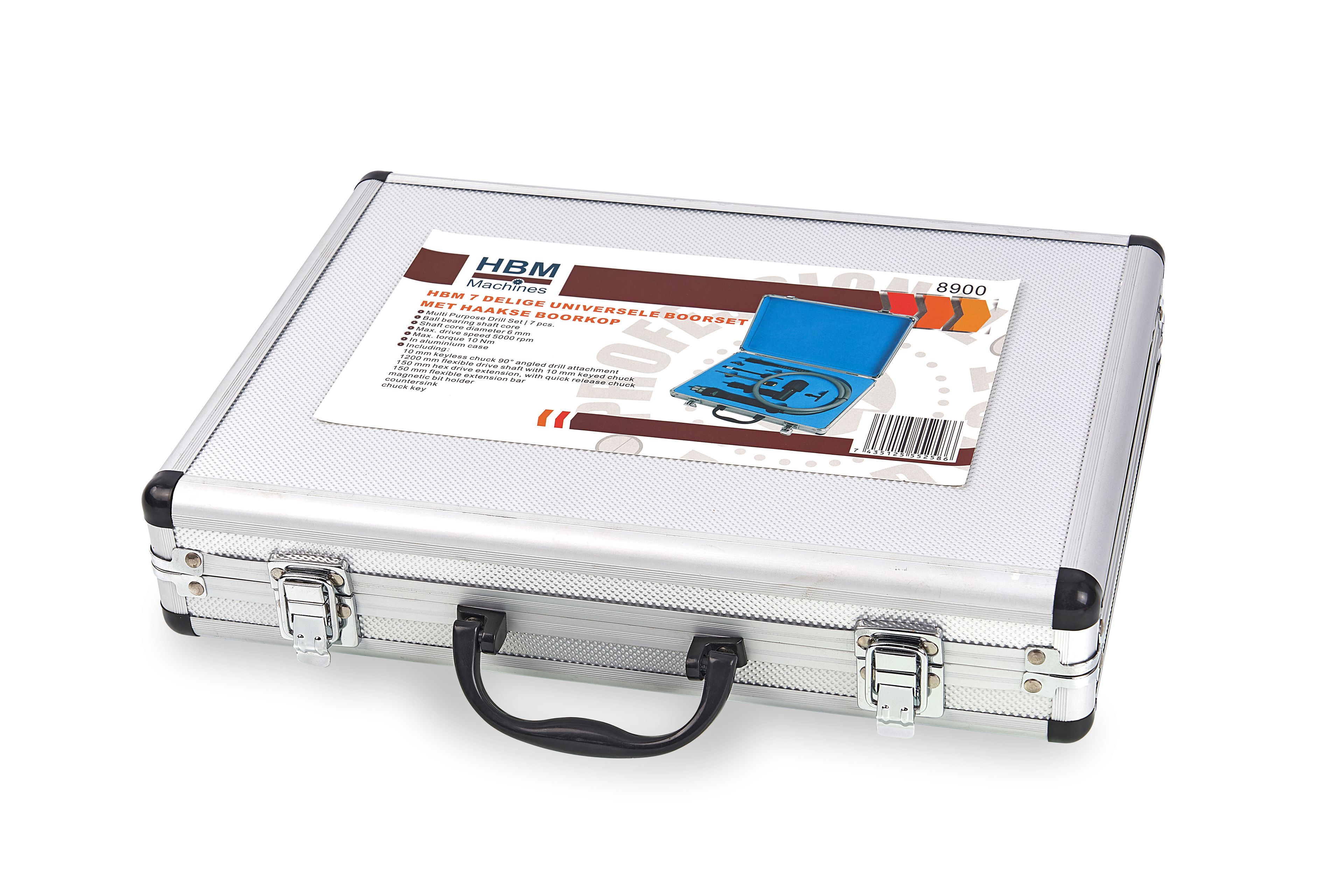 HBM 7-teiliger Universal-Bohrsatz mit Winkelkopf Image 4