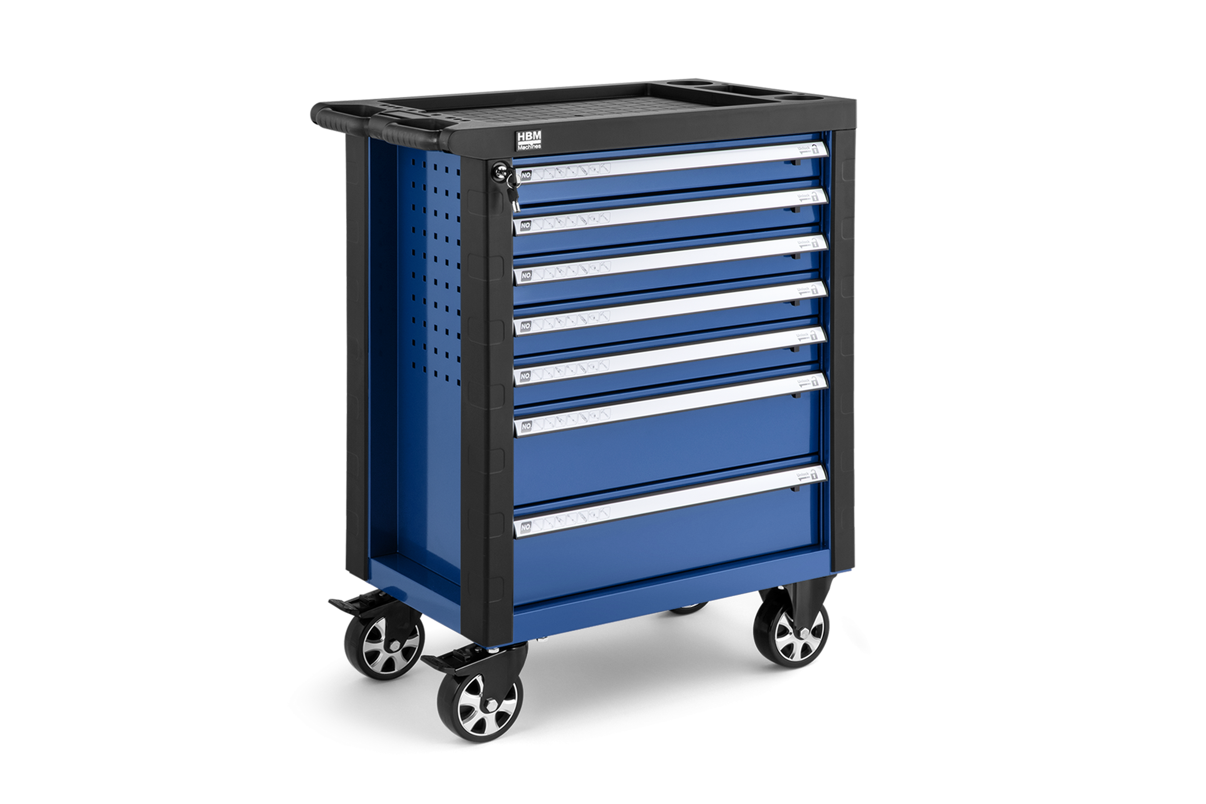 HBM Werkzeugwagen mit 7 Schubladen, 76,5 cm, blau Image 3