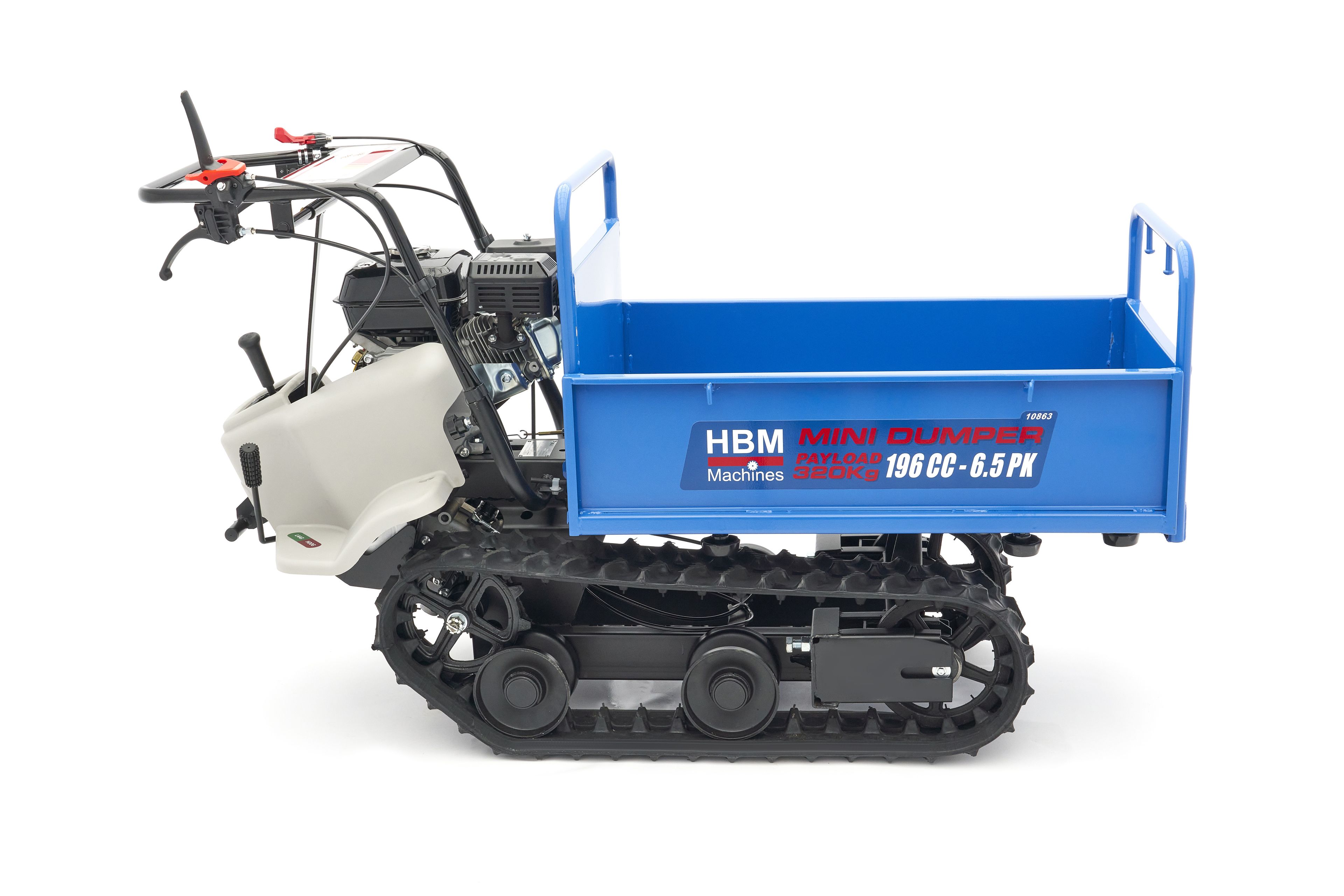 HBM Minidumper Professional 320 KG sobre orugas 196 cc - 6,5 CV Image 6