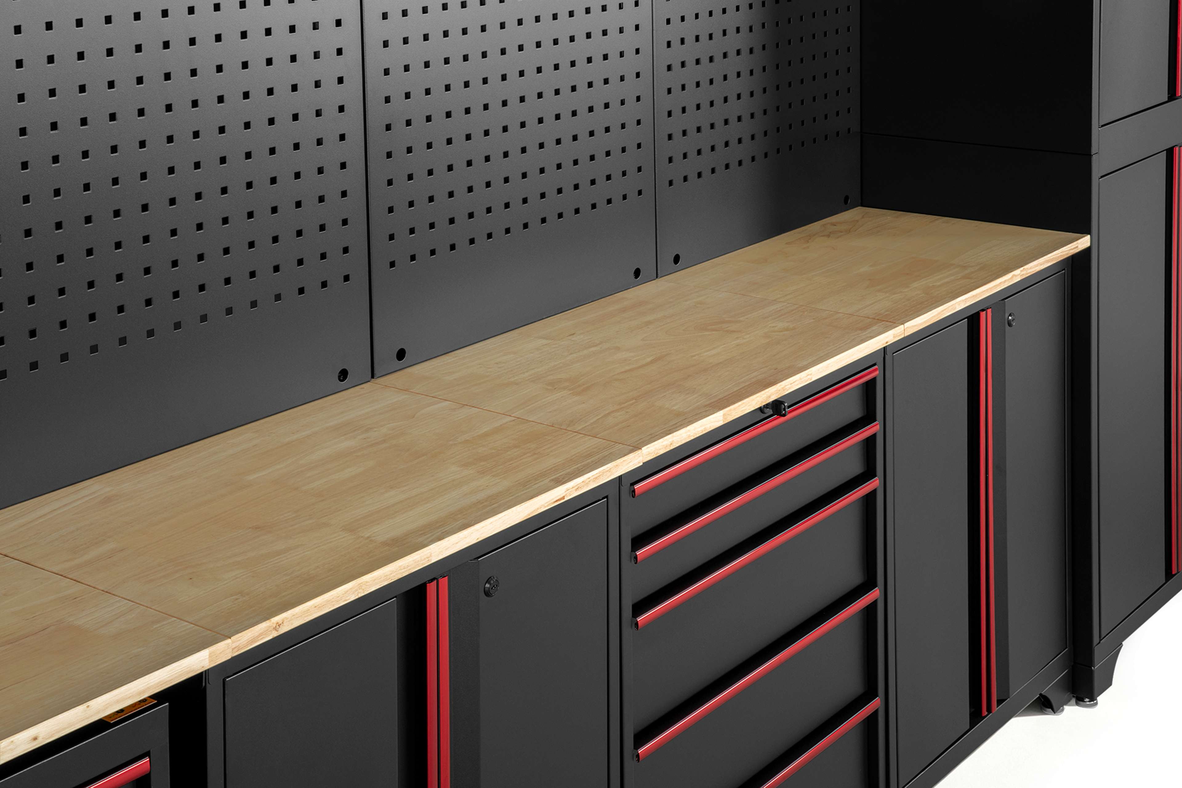 HBM modulair werkplaatssysteem 12-delig, zwart rood Image 9