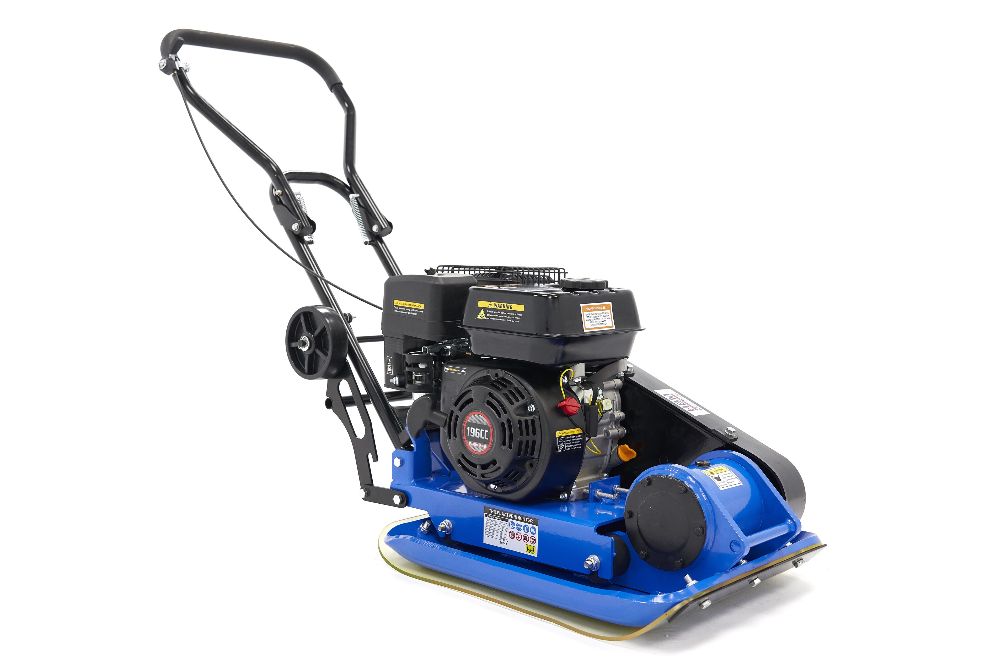 HBM 6,5 PK / 196 CC Plaque vibrante avec jeu de roues et plaque de protection de pavage 13000N