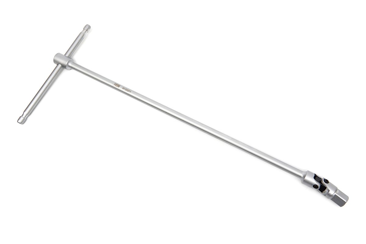 Llaves T de HBM Extra Largas con Articulación Cardán de 400 mm con Toma