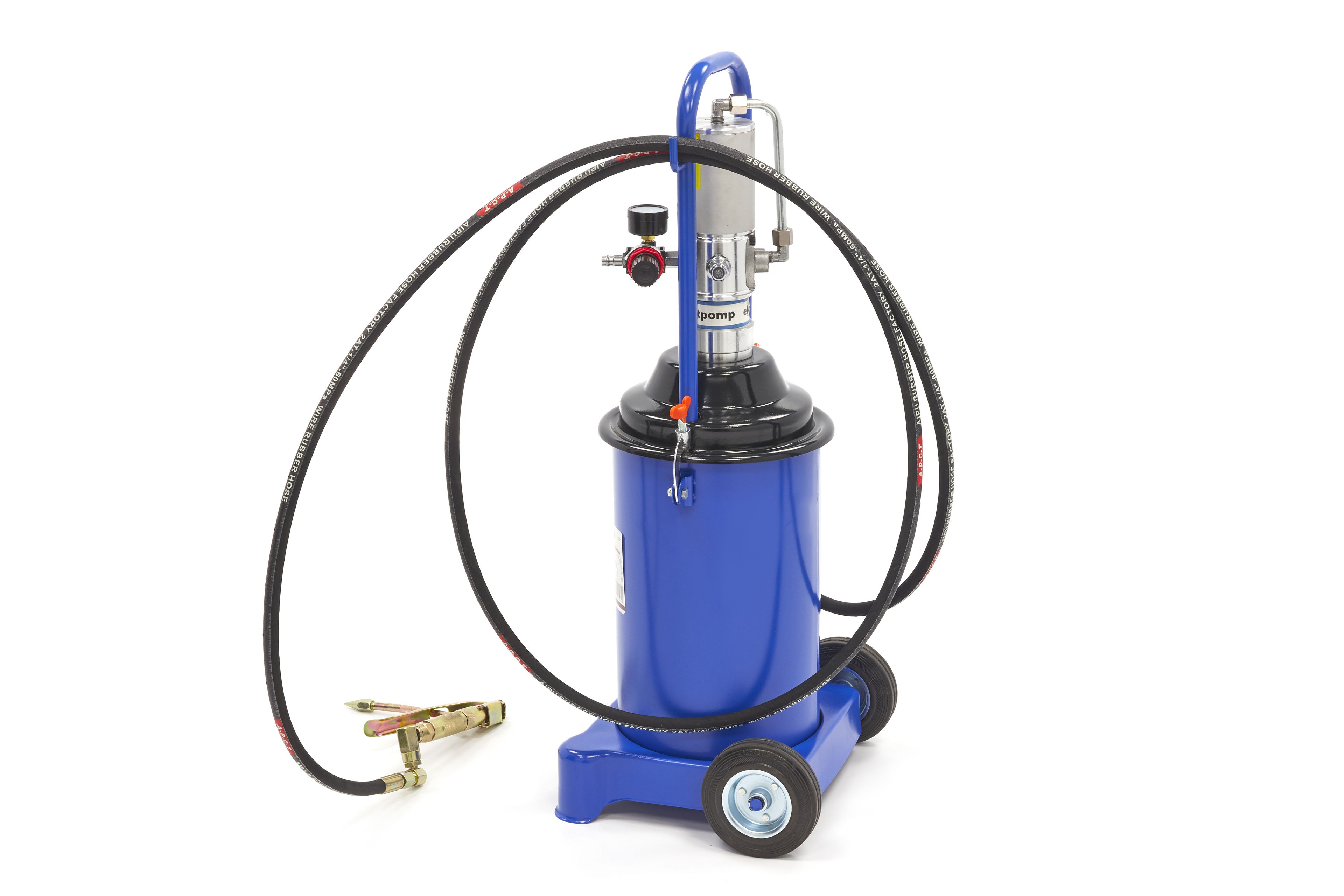 Pompa di Grasso Pneumatica Mobile HBM da 12 Litri 300-400 Bar Pressione Image 4